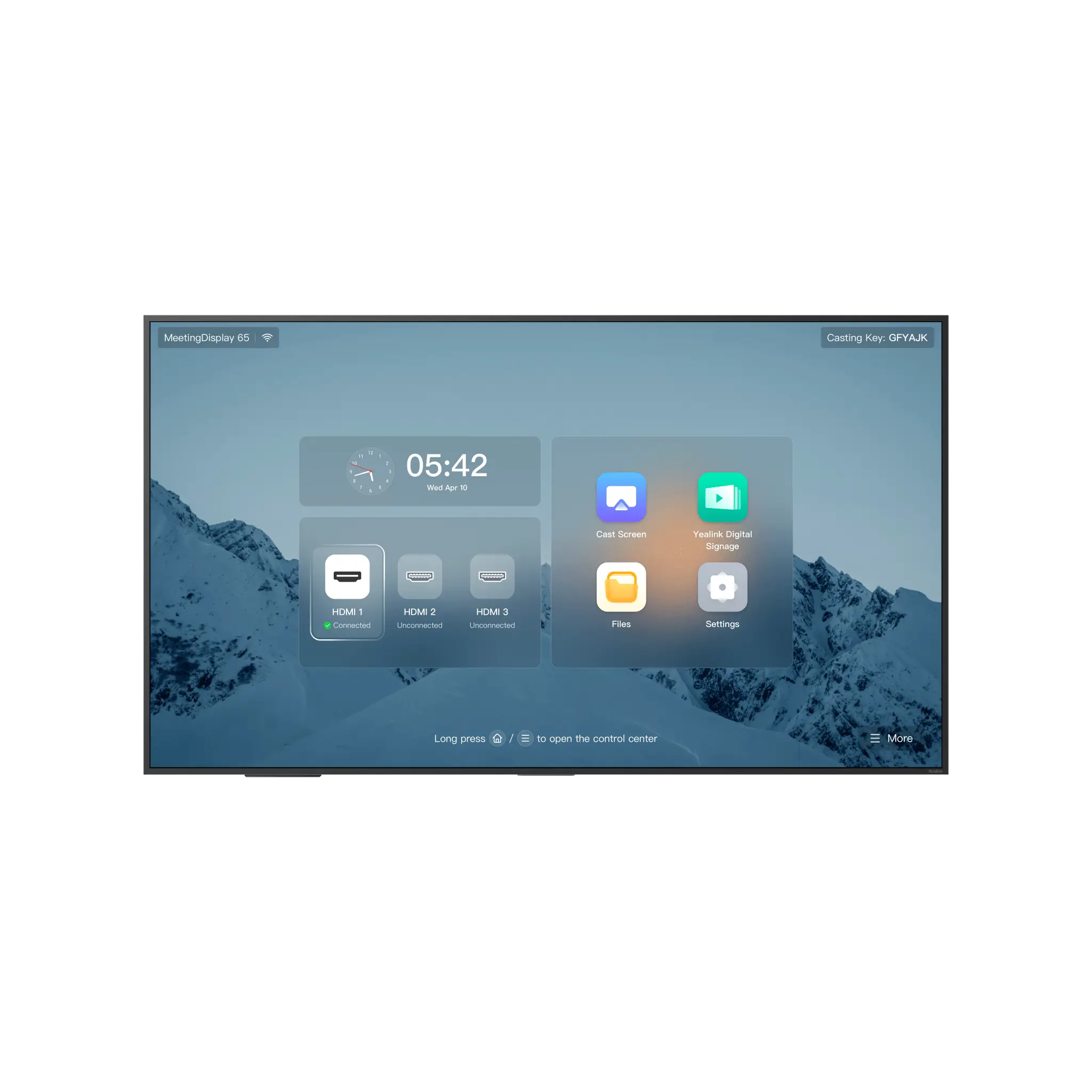 Pantalla Profesional Yealink de 65″ MD-65 para Salas de Juntas, con Integración a MeetingBars y Control Inteligente