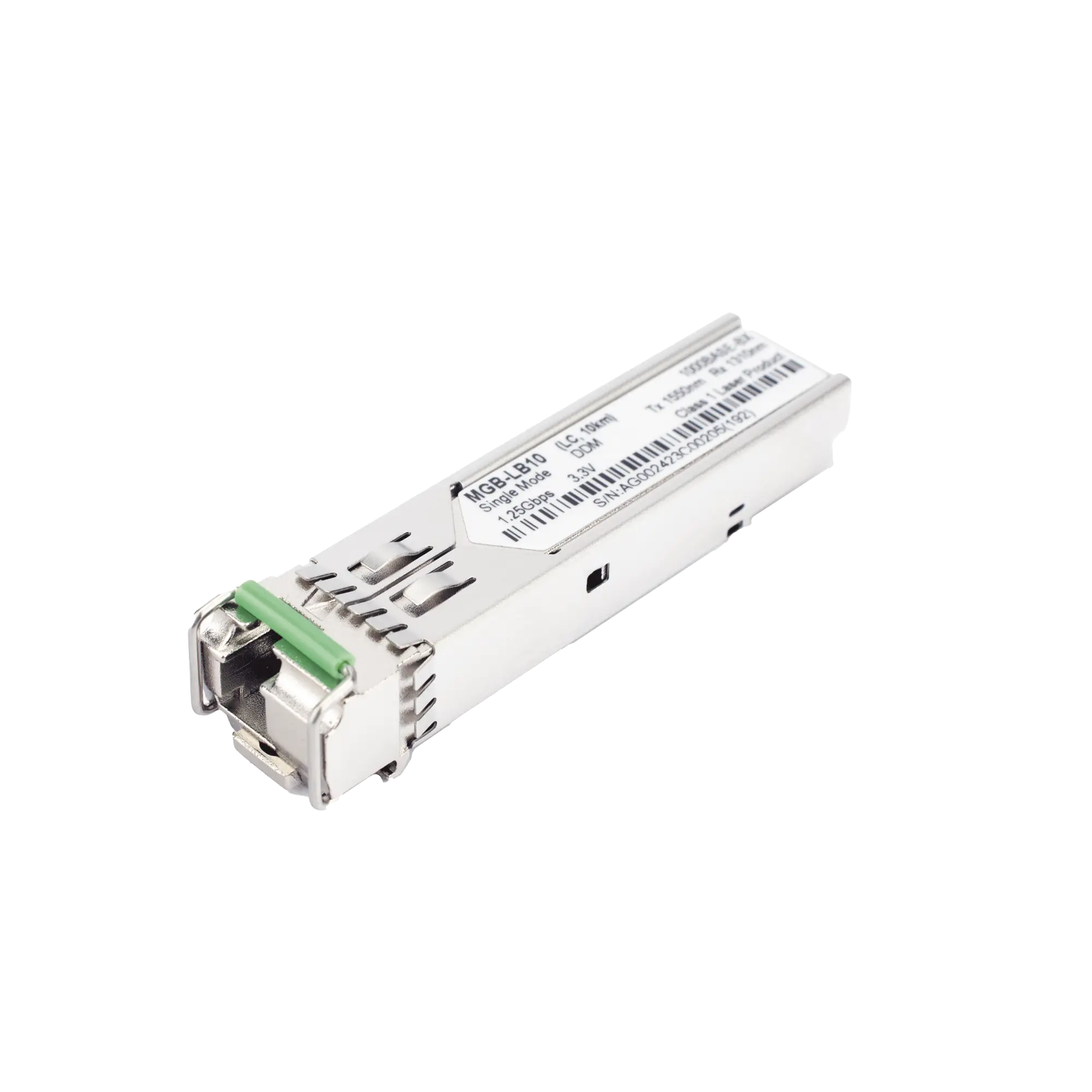 Transceptor mini-Gbic SFP 1G LC TX:1550nm RX:1310 para fibra Mono Modo 10 Km WDM, Requiere MGB-LA10