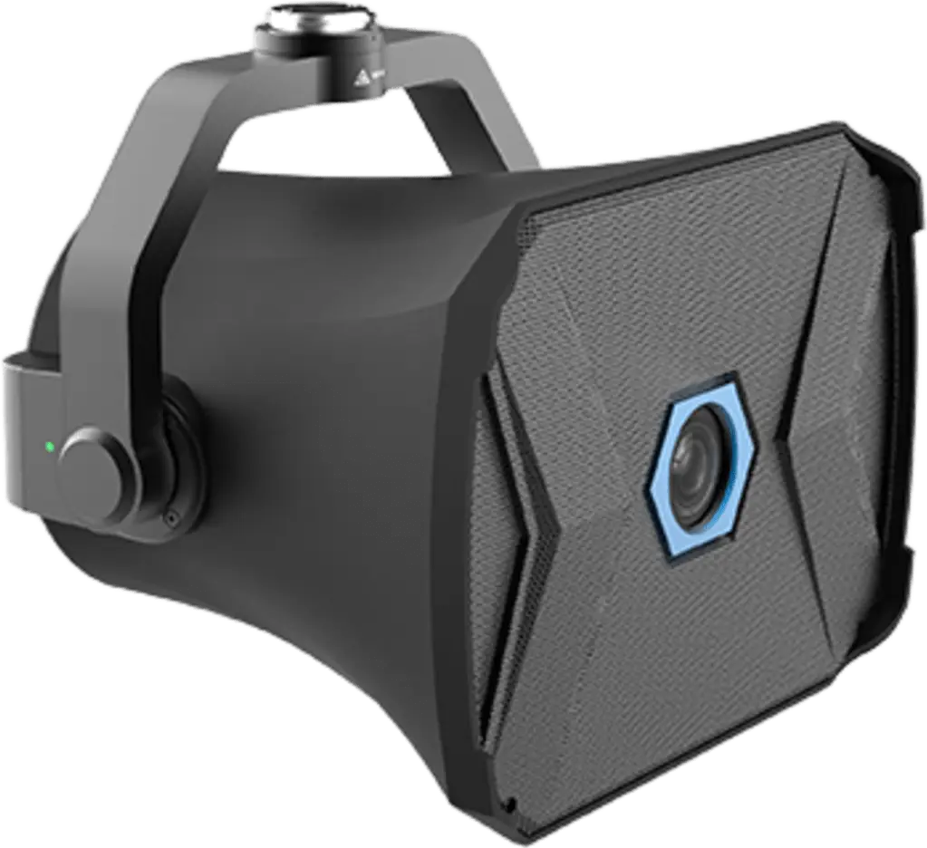 Sistema de Difusión Acústica para Dron, 140 dB de Potencia Máxima, Alcance Efectivo 1000 m, Cámara Full HD 1080P Incorporada, Gimbal 3 Ejes Anti-vibración, Compatible DJI M300/350 RTK