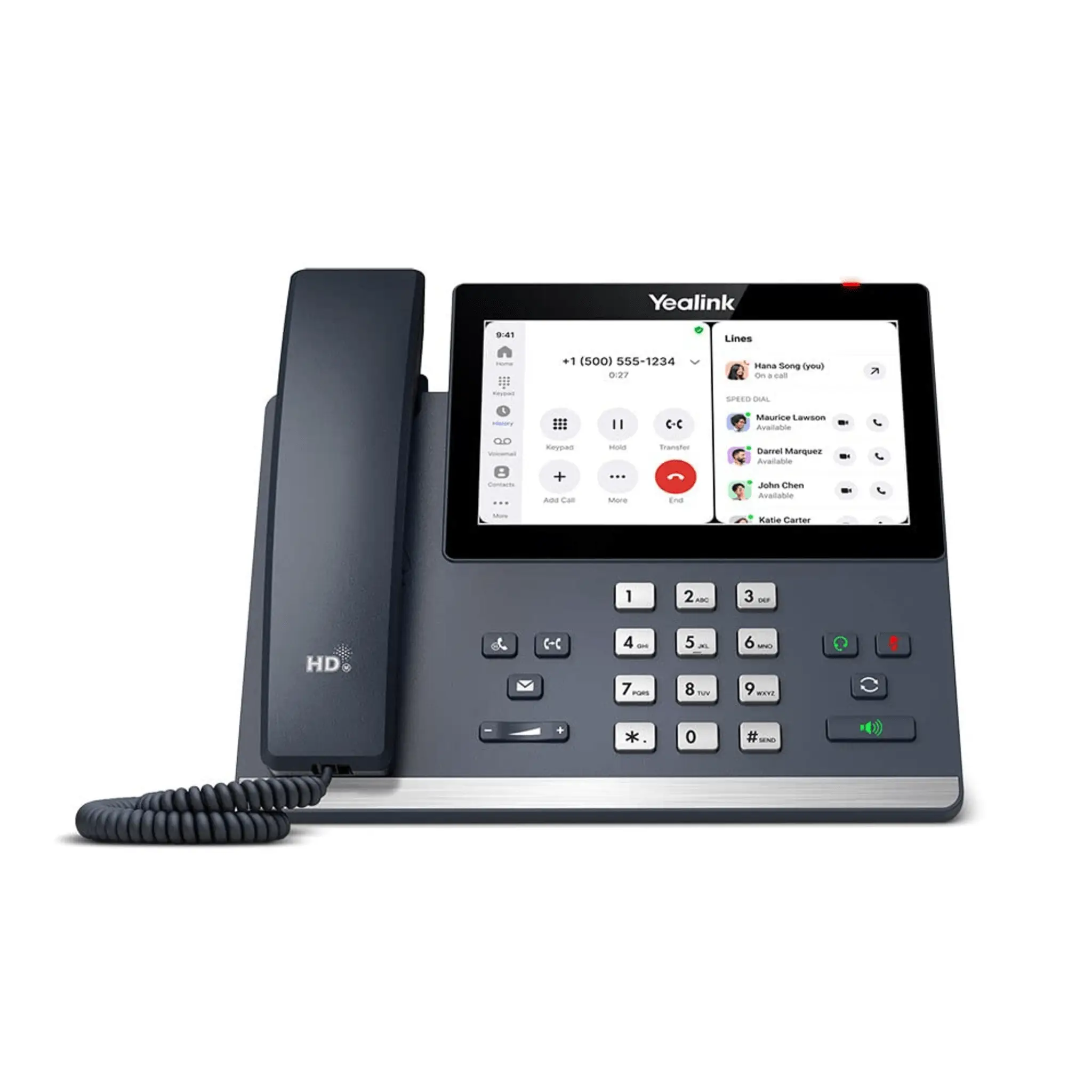 Telefono IP MP56-E2-Zoom de Yealink con Integración Nativa para Zoom, Pantalla de 5″ y Audio HD con Cancelación Avanzada de Ruido