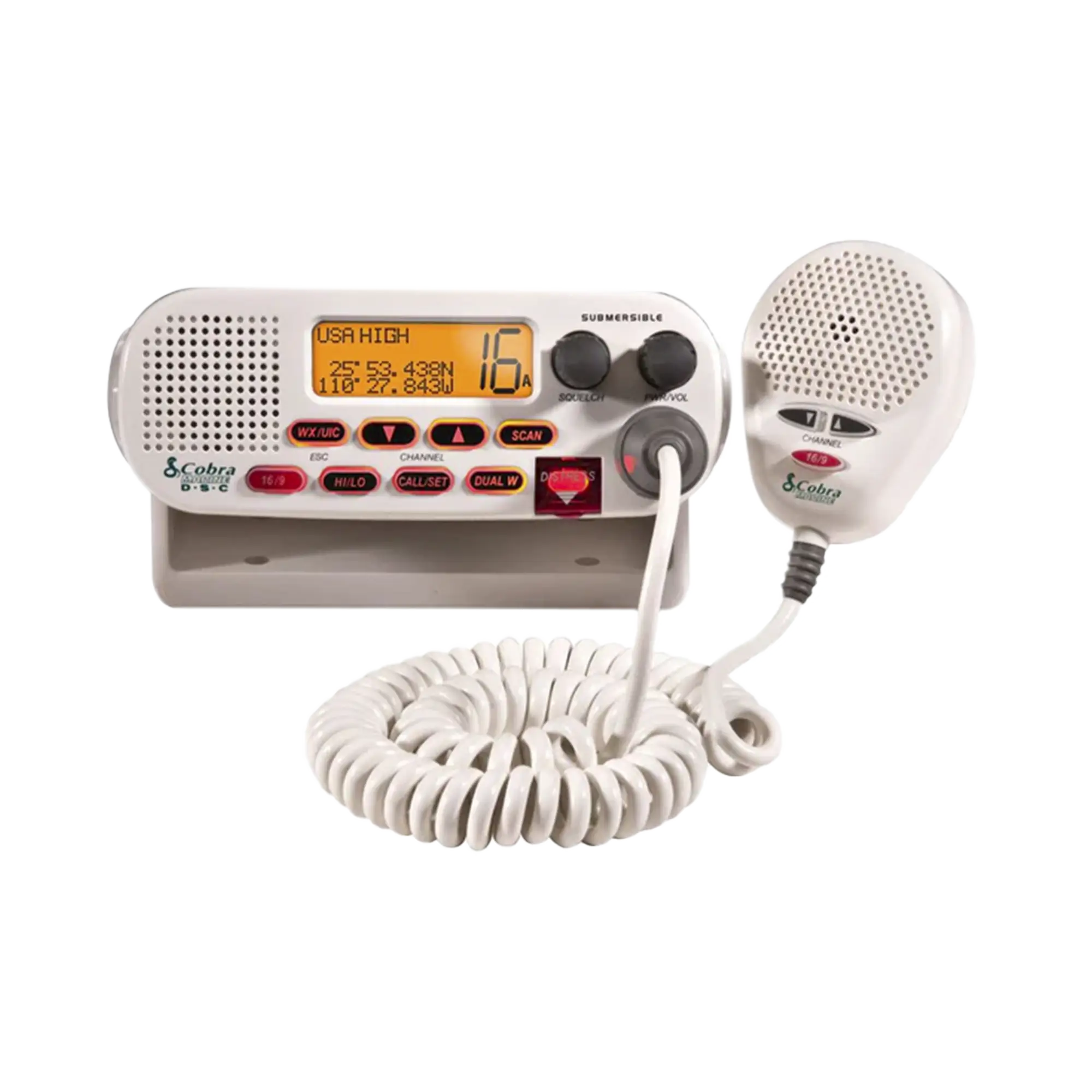 Radio móvil marino VHF clase D con canales Internacionales, de Canadá y Estados Unidos