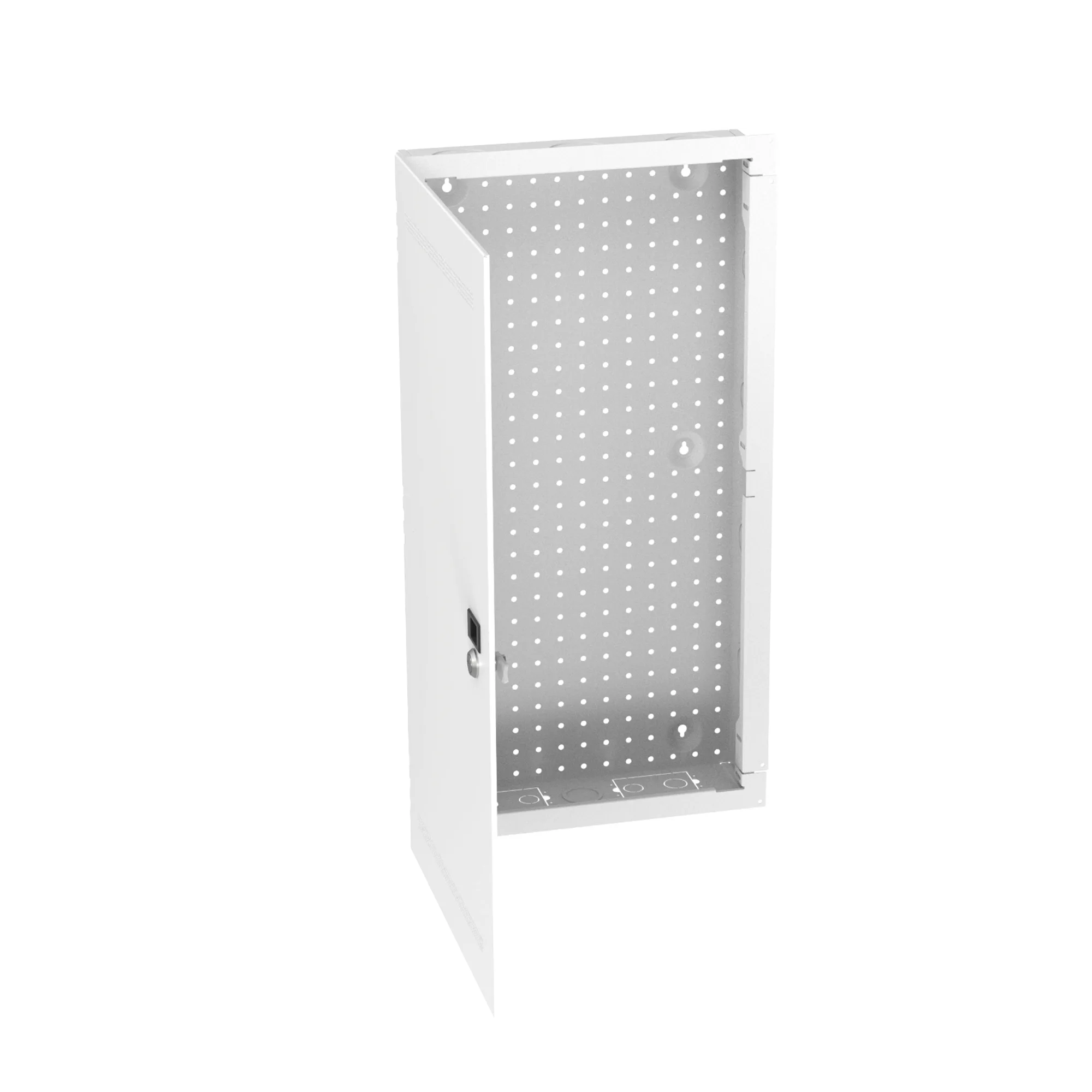 Gabinete Multipropósito de Montaje en Pared, de 28 in de Altura, Con Puerta Reversible, Fabricado en Acero, Color Blanco