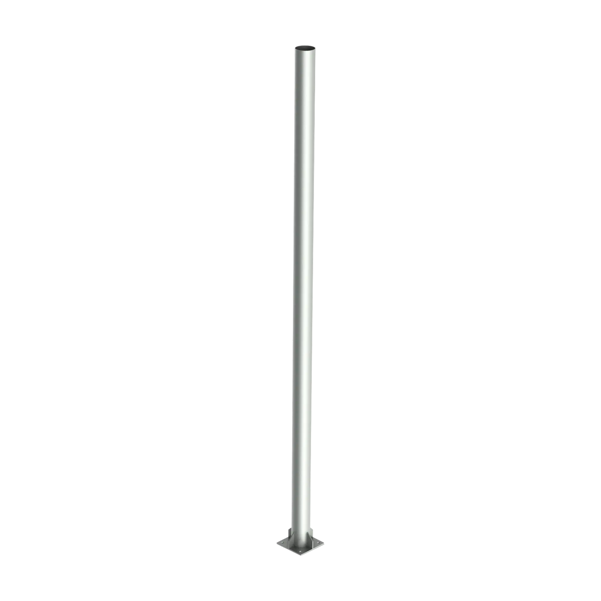 Poste de Acero Galvanizado para Videovigilancia, 4 m de altura.