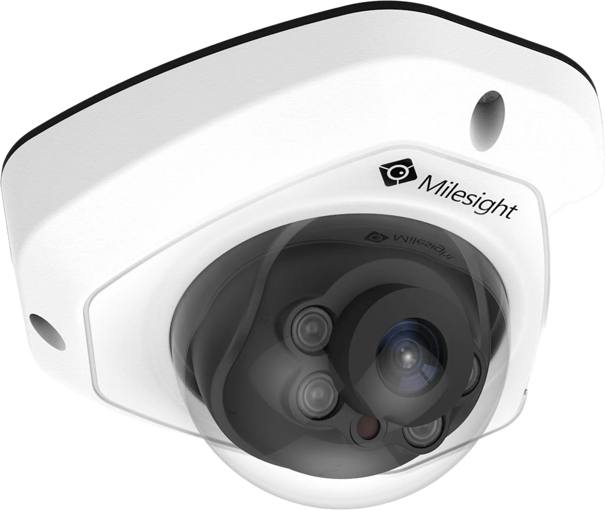 Cámara IP Mini Domo / 4K UHD / 120dB WDR / 0.005Lux Starlight / H.265+ / IR 30mts / PoE / IP67 / IK10 / Análisis de Video AI