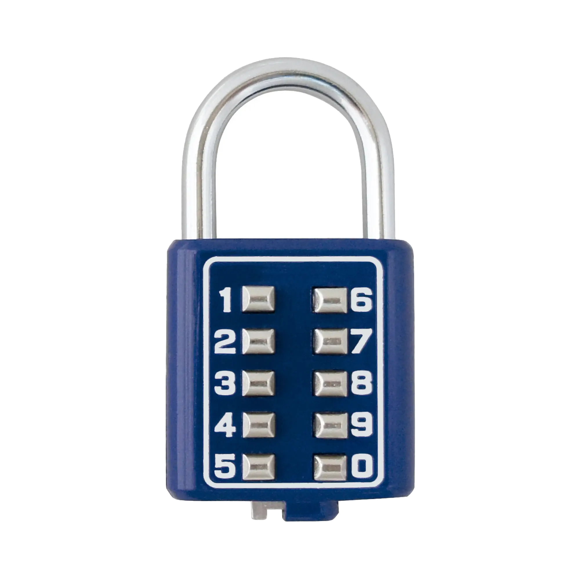 Candado Digital de Combinación M40 / No Requiere Llave / Combinación única integrada por 4 dígitos / Color Azul.