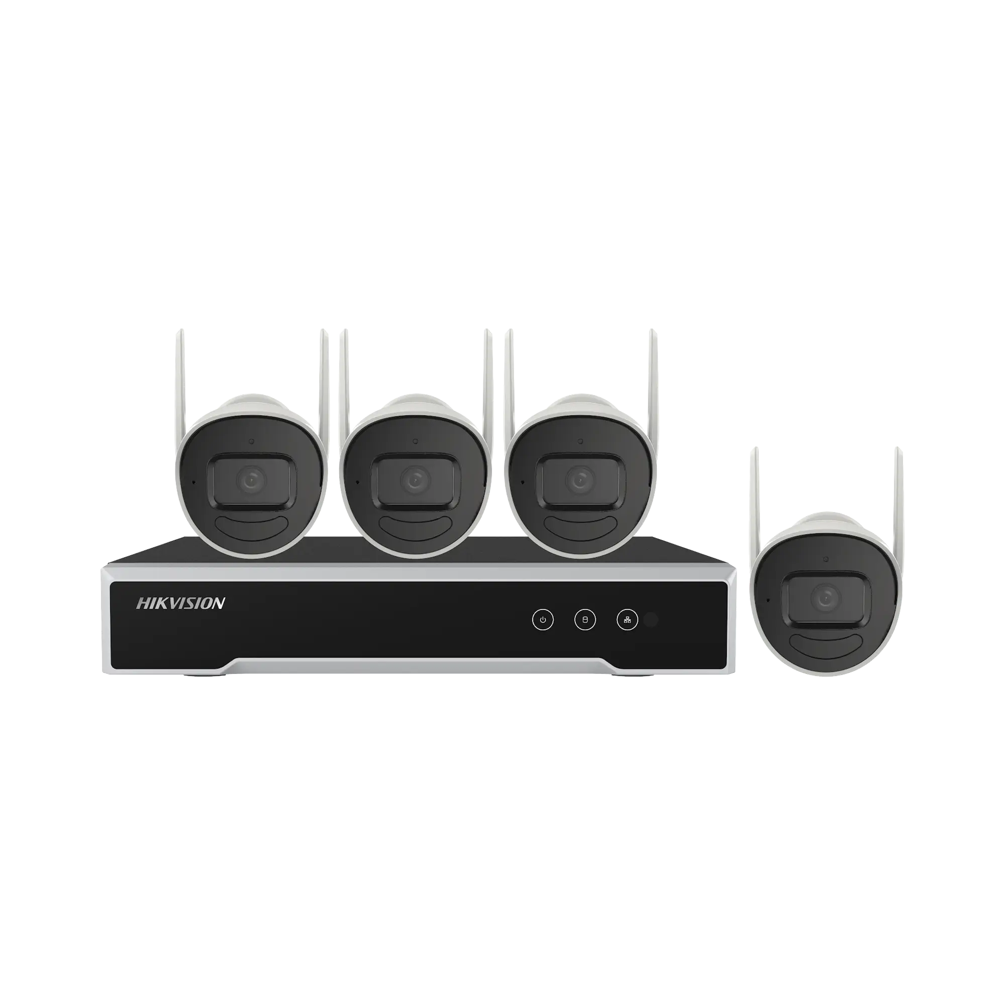 Kit IP Inalámbrico 1080p / NVR 4 Canales / 4 Cámaras Bala para Exterior / 1 HDD de 1 TB / Modo Repetidor