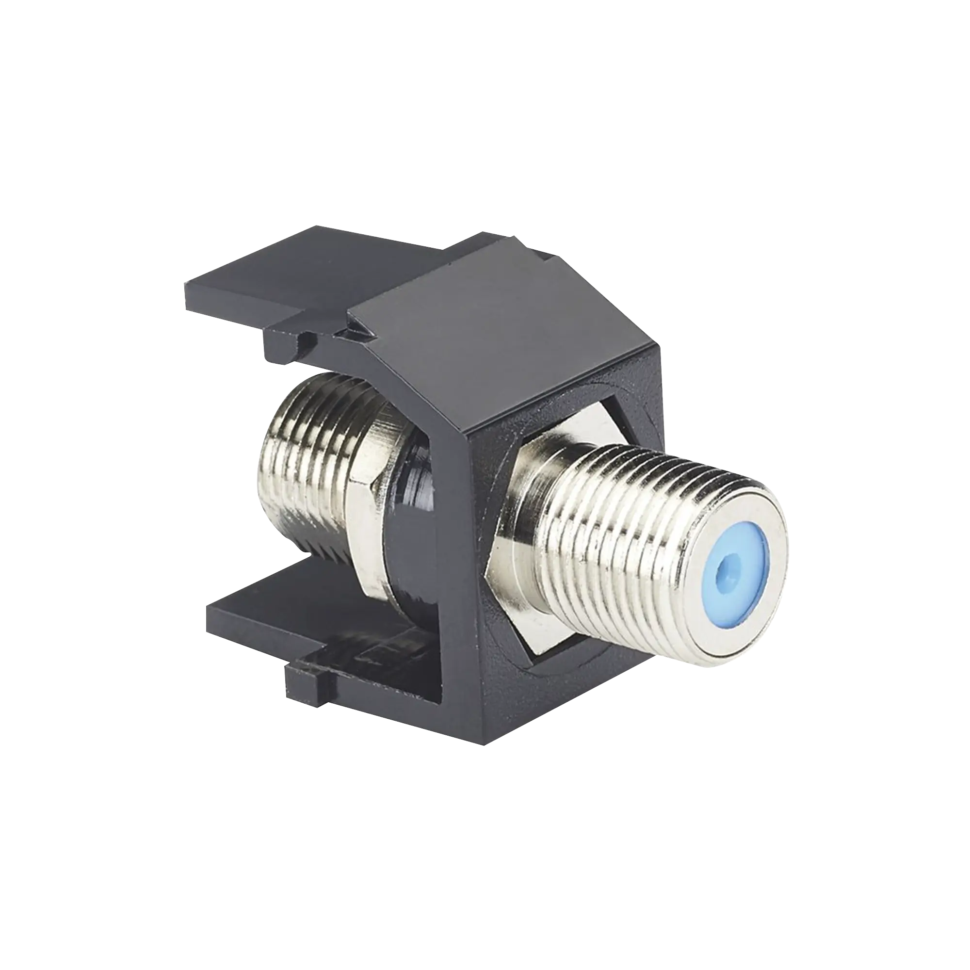 Módulo Acoplador Coaxial Tipo F, Keystone, de 75 Ohms, 3.0 GHz, Color Negro