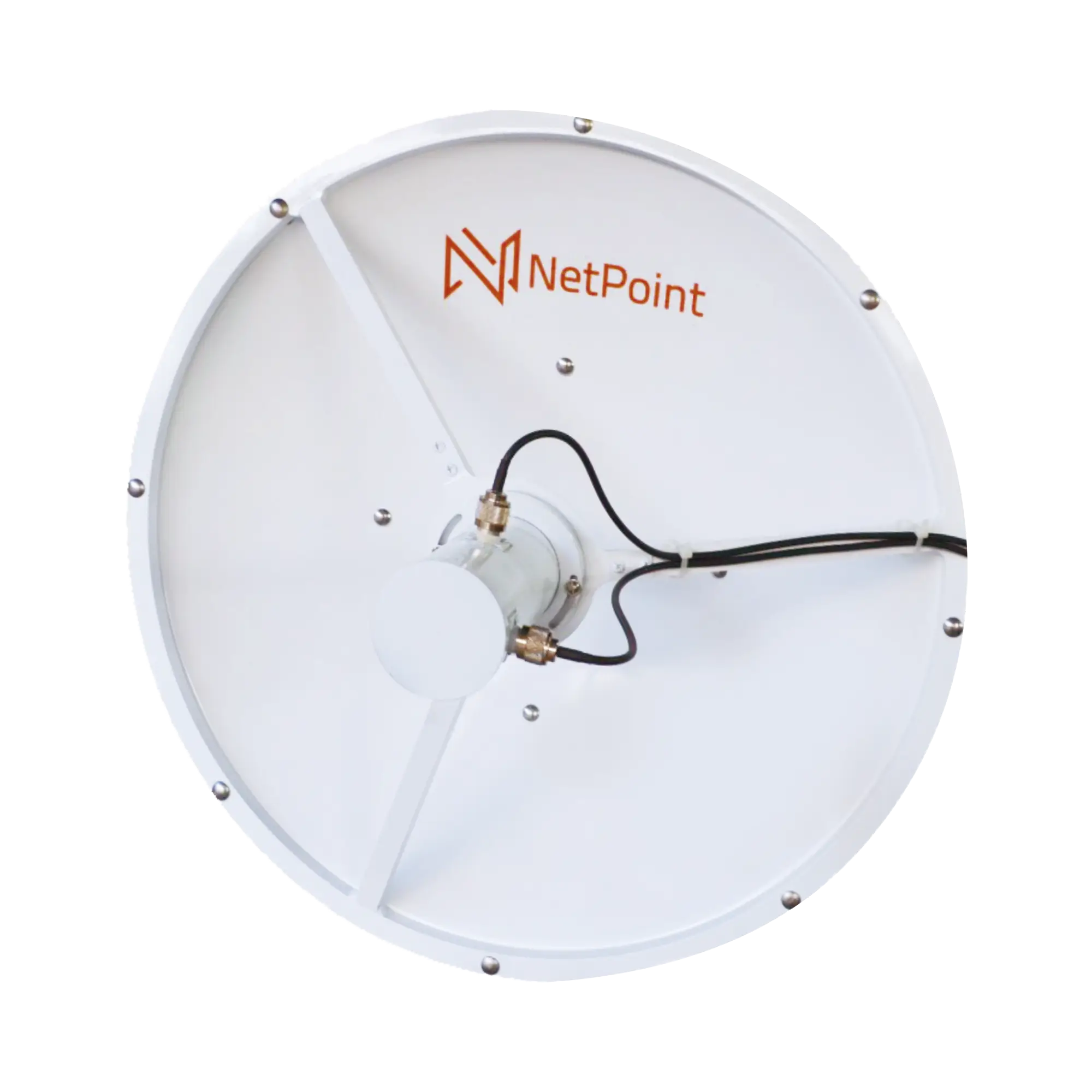 Antena blindada de alto rendimiento de 2 ft, 3.3-3.9 GHz, Ganancia 26 dBi, Conectores N-hembra.