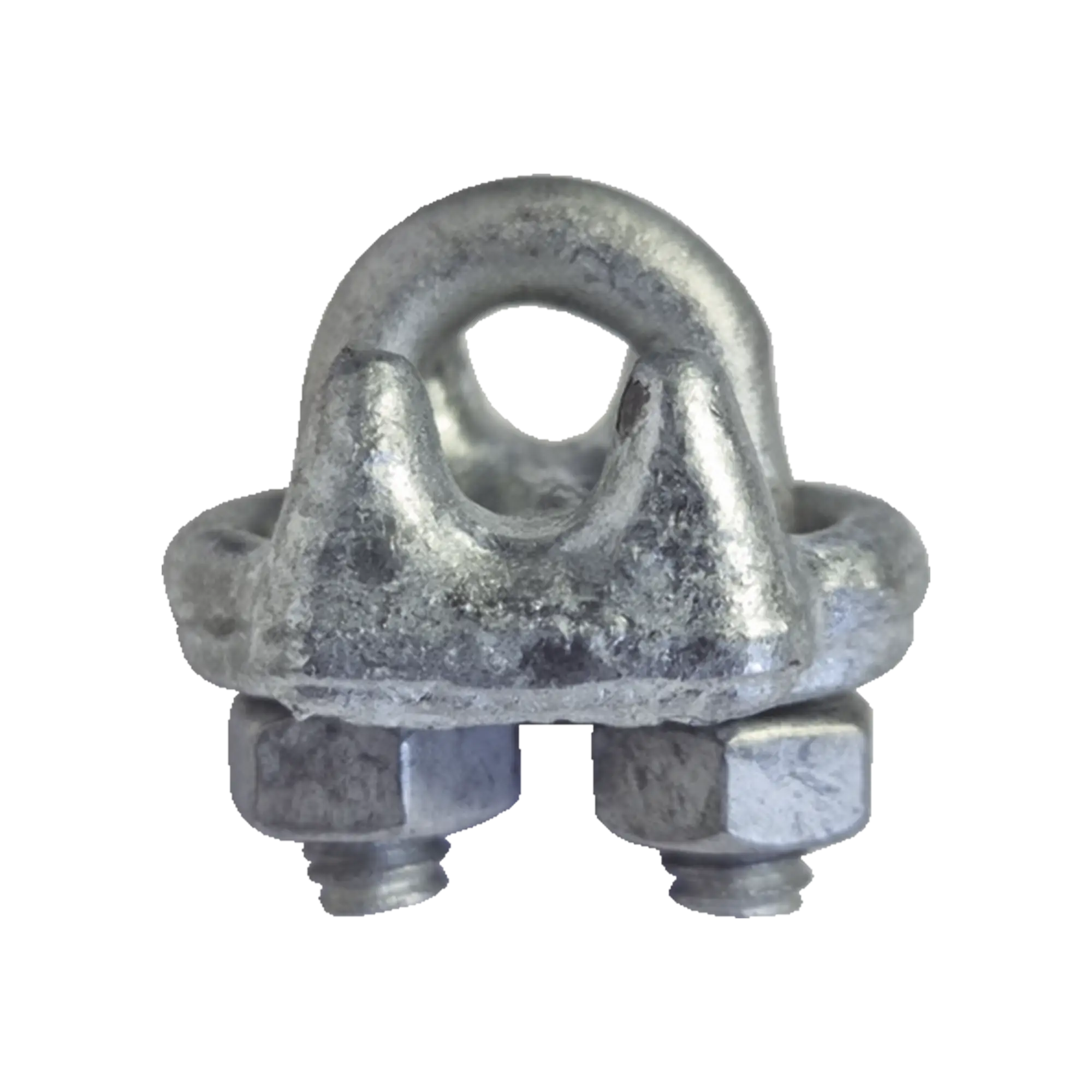 Nudo/ Perro/ Abrazadera Acero Forjado para Cable de 1/8″, Galv. por Inmersión en Caliente.