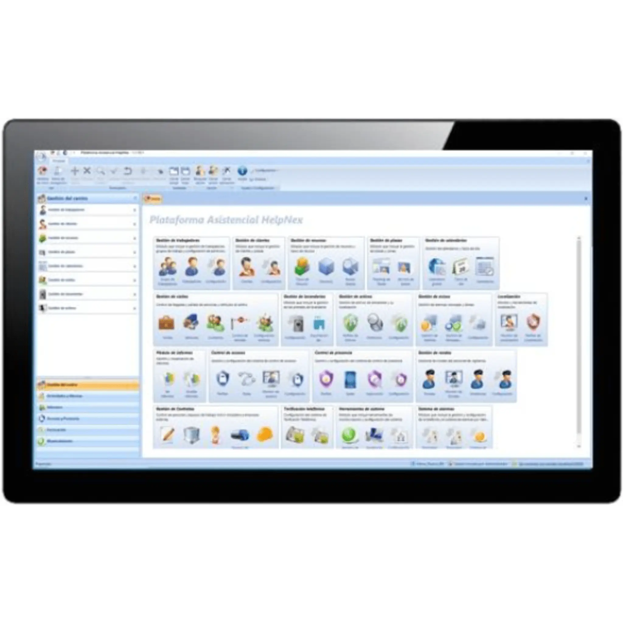 Pantalla Táctil NX0420/V2 21.5″ / Windows 10 / Protección IP65 / 4 USB / HDMI / VGA / RS-232 / Wi-Fi / Helpnex Preinstalado / Montaje Panel y VESA