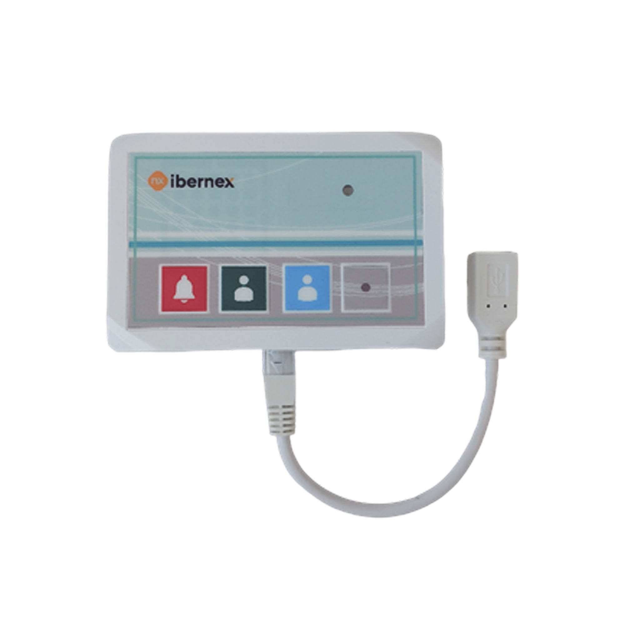 Terminal de Cama Inalámbrico / Botón de Alarma Presencia y Médico / IP54 / Material ABS Antibacteriano / RF 433MHz / 400 metros Distancia Transmisión (linea de vista)/ Alimentación 2xAAA / Protocolo POCSAG