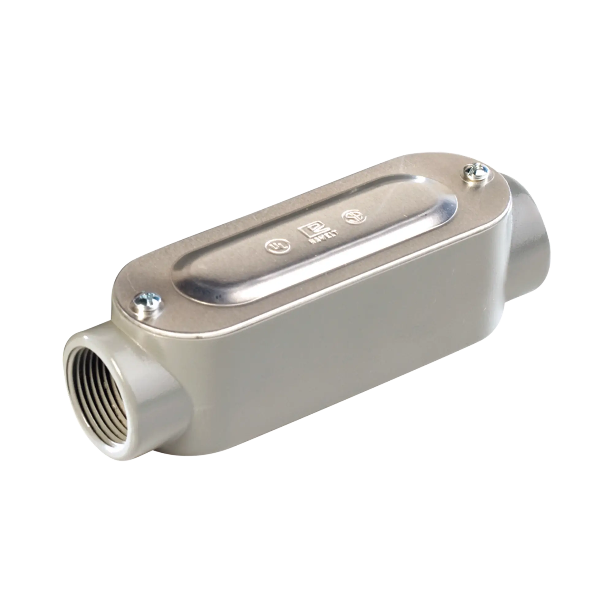 Caja Condulet tipo C de 3/4" (19.05 mm) Incluye tapa y tornillos.