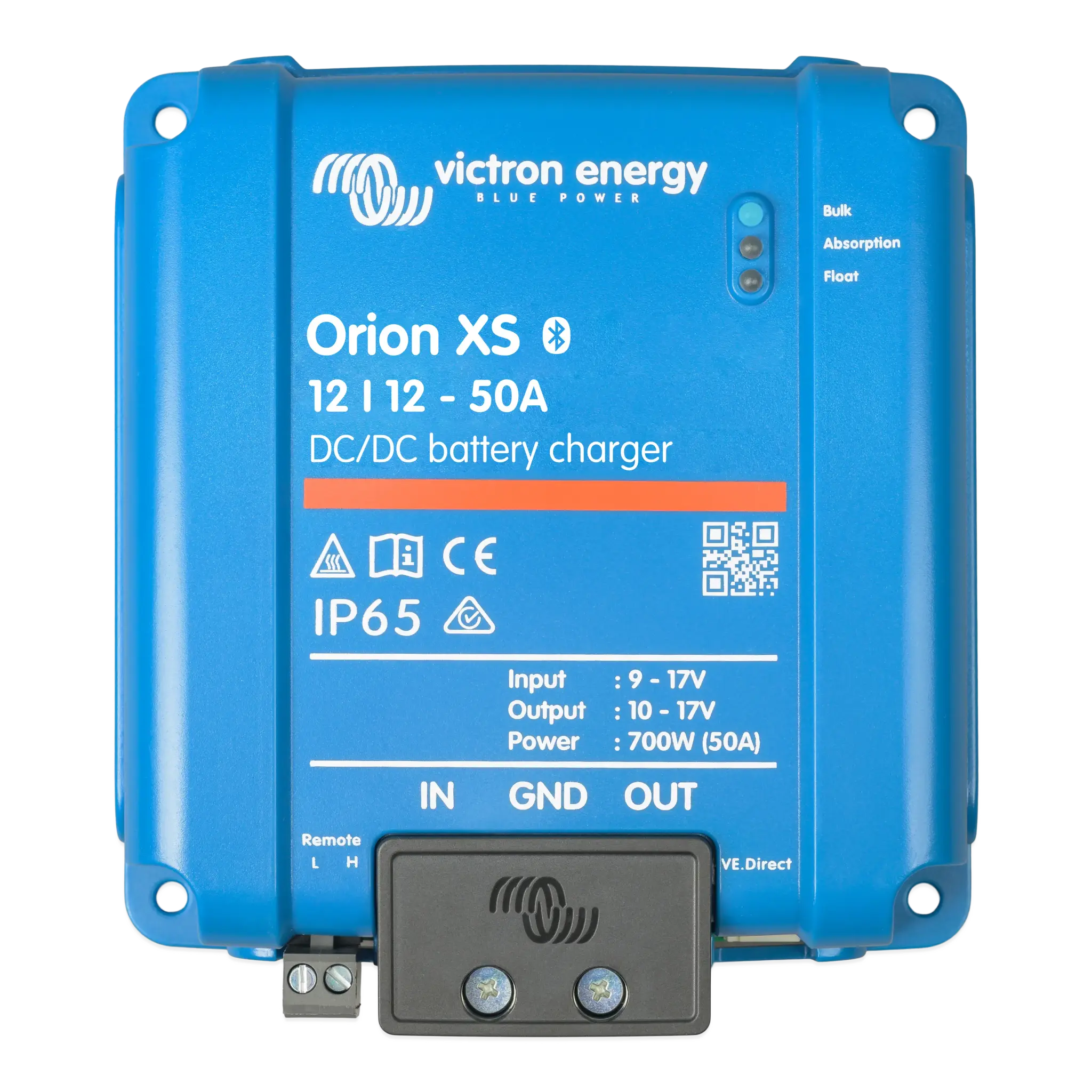 Orion XS 12/12-50 A / Cargador de Baterías CC-CC / 50 A 12 V / IP65 / Compatibilidad Alternador Inteligente / Para Bancos de Baterías de 500 Ah
