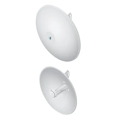 PowerBeam airMAX AC hasta 450 Mbps, frecuencia 5 GHz (5150 – 5875 MHz) con antena tipo plato de 27 dBi, radomo incluido