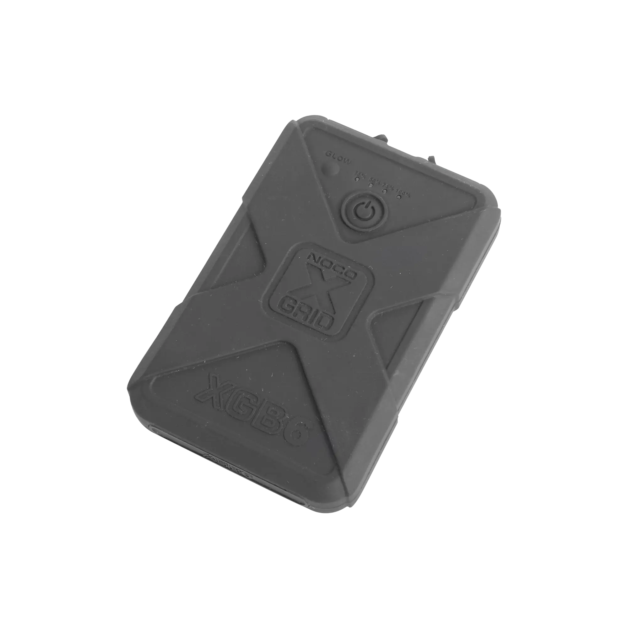 BaterĂa de respaldo Li-Ion 6000 mAh con cubierta plástica protectora y salida USB para cargar dispositivos inalámbricos