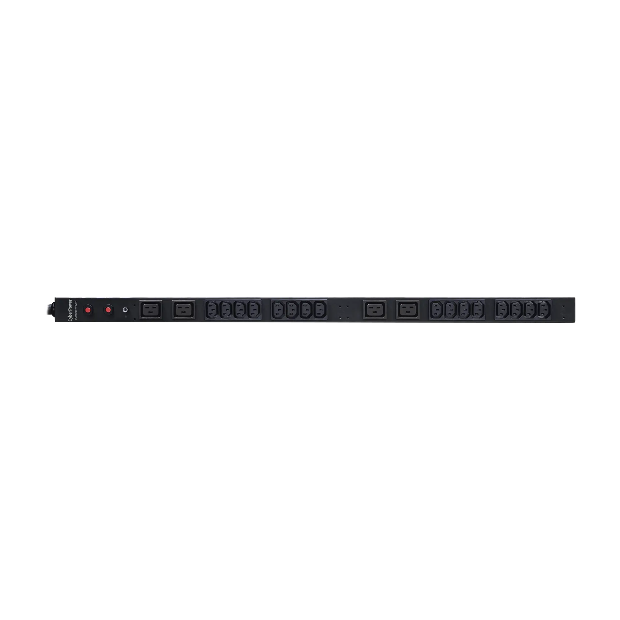 PDU Básico para Distribución de Energía, Entrada 200-230 Vca NEMA L6-30P, Con 16 Tomas C13 y 4 C19, de Instalación Vertical, 30 Amp, 220 Vca