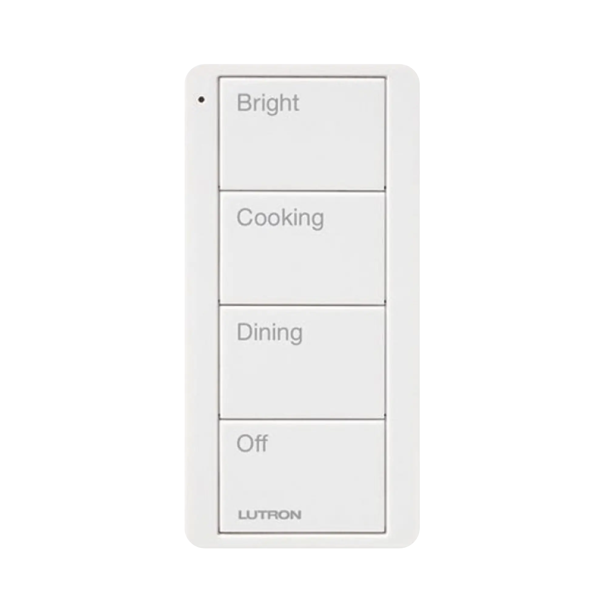 Control remoto inalambrico PICO, con escenas predefinidas para espacio en cocina.