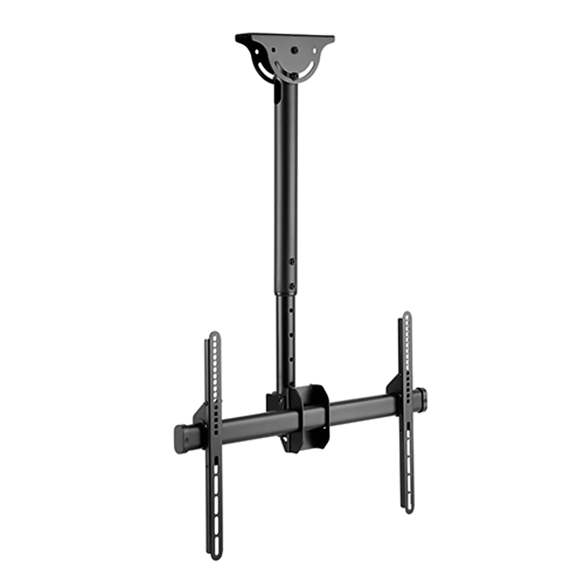 Soporte de Techo para Pantallas | Compatibilidad VESA 200×200 a 600×400 | Pantallas Hasta 70 Pulgadas | Capacidad de Carga 50 kg | Inclinación Vertical 0° a -25° | Rotación Horizontal 360° | Ajuste de Nivel ±3°