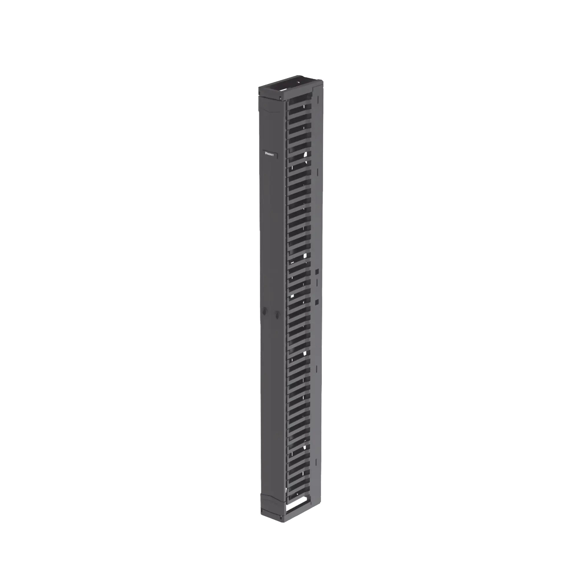 Organizador Vertical PatchRunner™, Sencillo (Solo Frontal), Para Rack Abierto de 45 Unidades, 6 in de Ancho, Color Negro