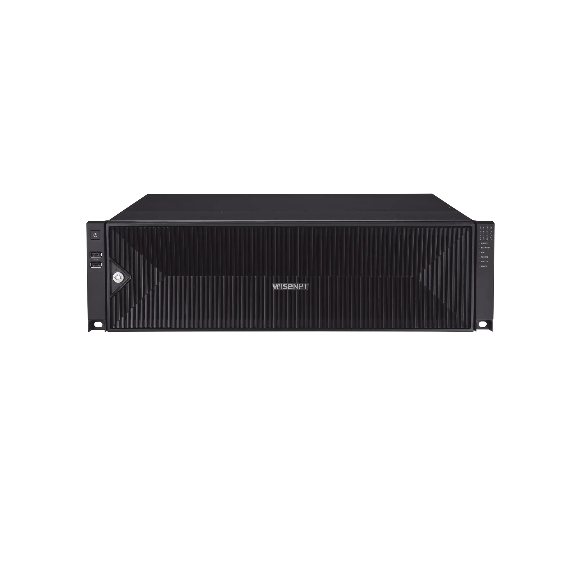 NVR 32 Megapixel (8K) / 32 Canales IP / Soporta 8 Discos Duros / H.265 & Wisestream / Wisenet P2P / ONVIF / Compatible con Cámaras IA / Salida HDMI en 4K
