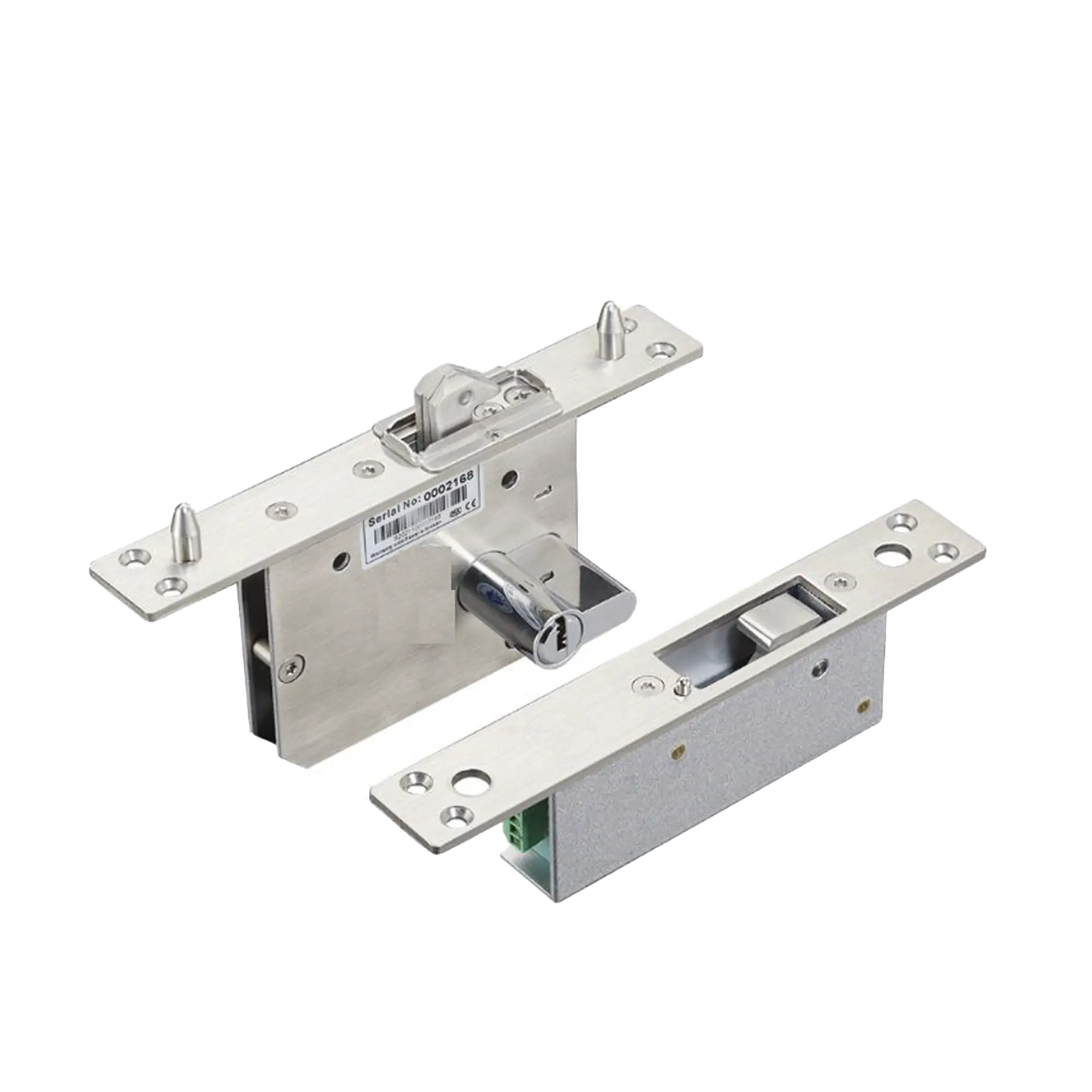 Cerradura eléctrica para puertas corredizas tipo gancho / apertura con llave ambos lados / Abierto en caso de falla/ IP65