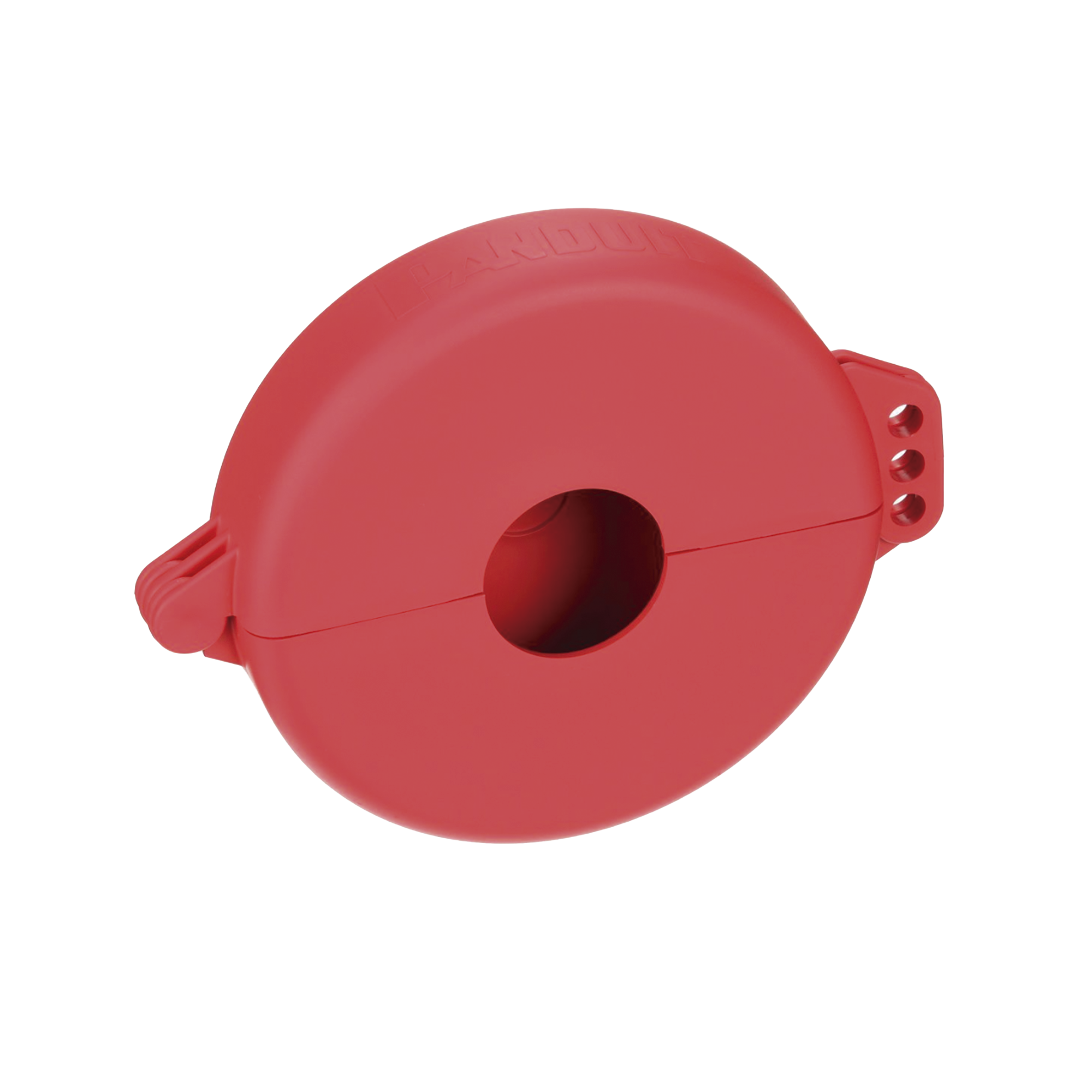 Dispositivo de Bloqueo LOTO para Válvulas de Compuerta, Para Diámetros de 3 a 6.5″, Color Rojo
