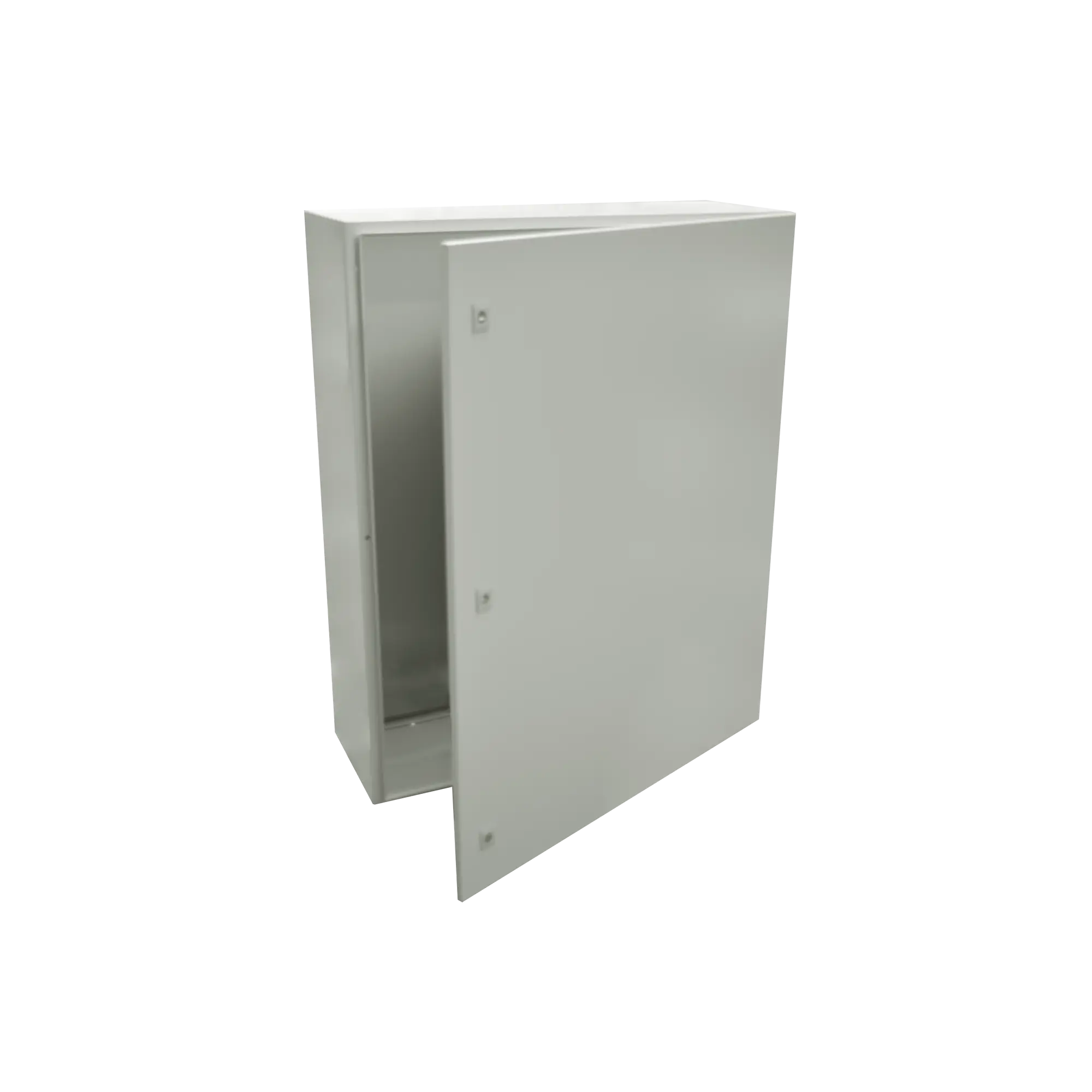 Gabinete de Acero IP66 Uso en Intemperie (800 x 1000 x 300 mm) con Placa Trasera Interior Metálica y Compuerta Inferior Atornillable (Incluye Chapas y Llaves T).