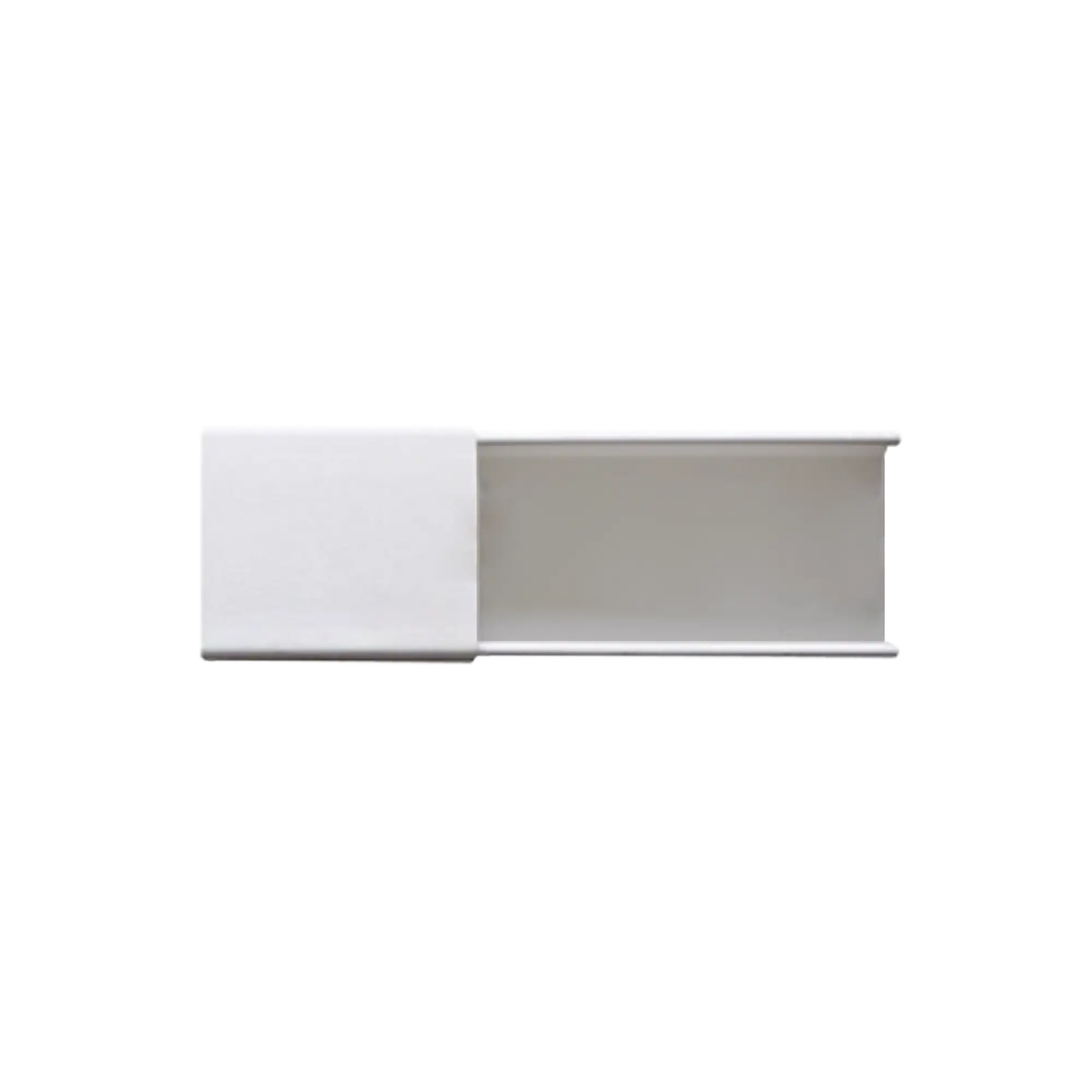 Canaleta blanca sin división, de PVC auto extinguible, 48 x 16 x tramo 2.5m (6101-01260