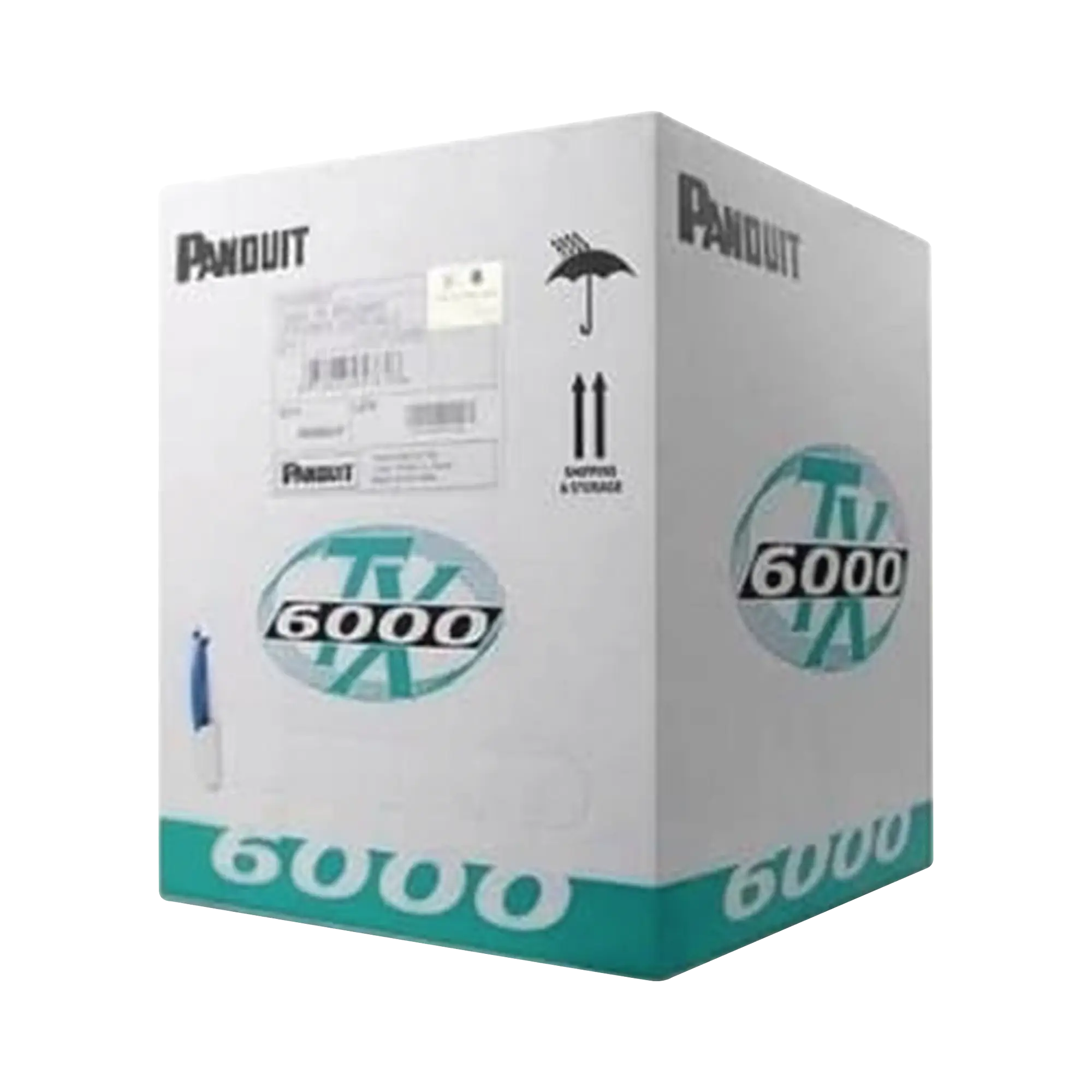 Bobina de Cable UTP 305 m. de Cobre, TX6000™ PanNet, Reelex, Blanco, Categoría 6 Mejorado (23 AWG), PVC (CM), de 4 pares