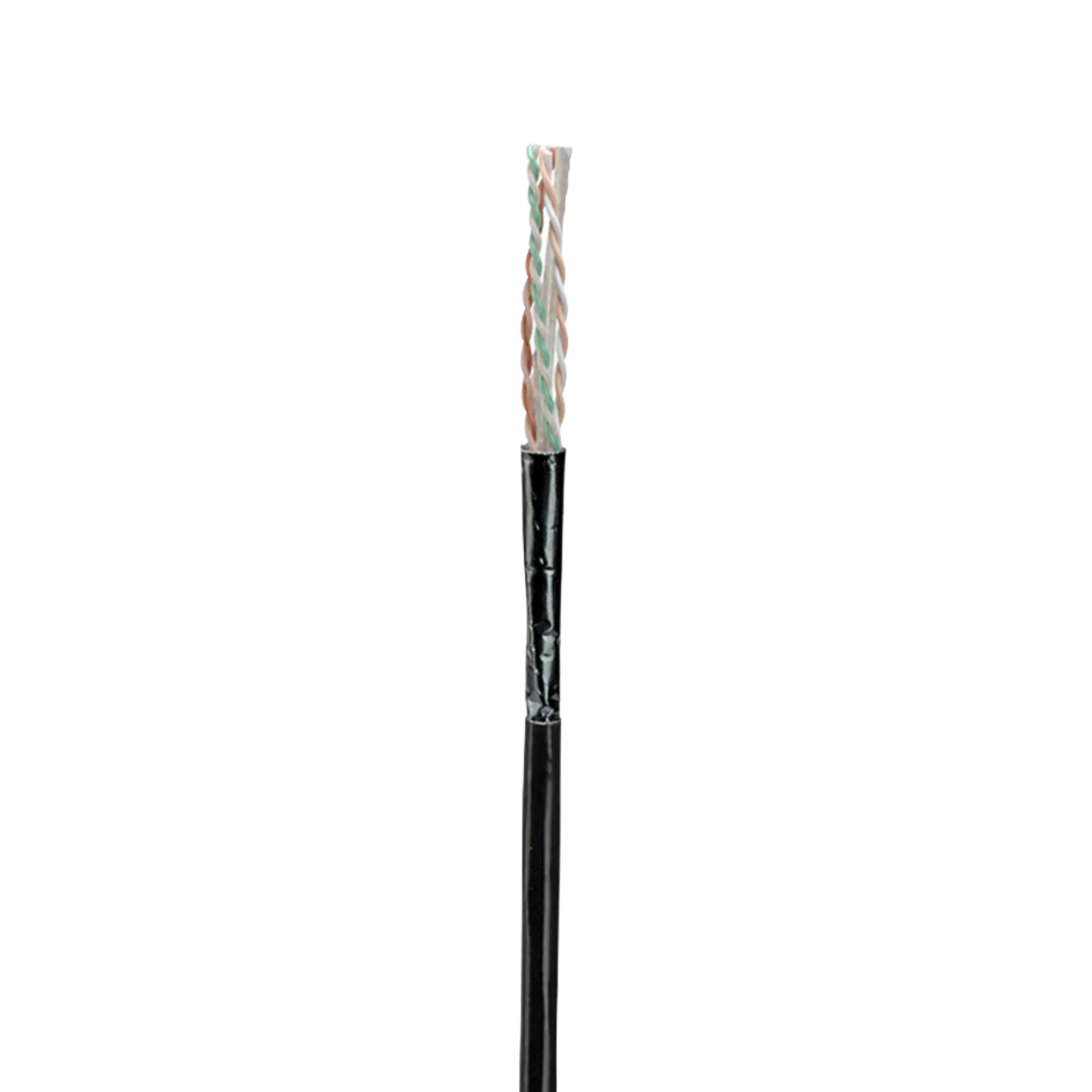Bobina de Cable UTP de 4 Pares, Con Aislamiento de Fluoropolímero, Cat6A (23 AWG), Uso Interior/Exterior Para Entorno Ambiental de Altas Temperaturas (Hasta 125ºC) , CMP (Plenum), Color Negro, 305 m