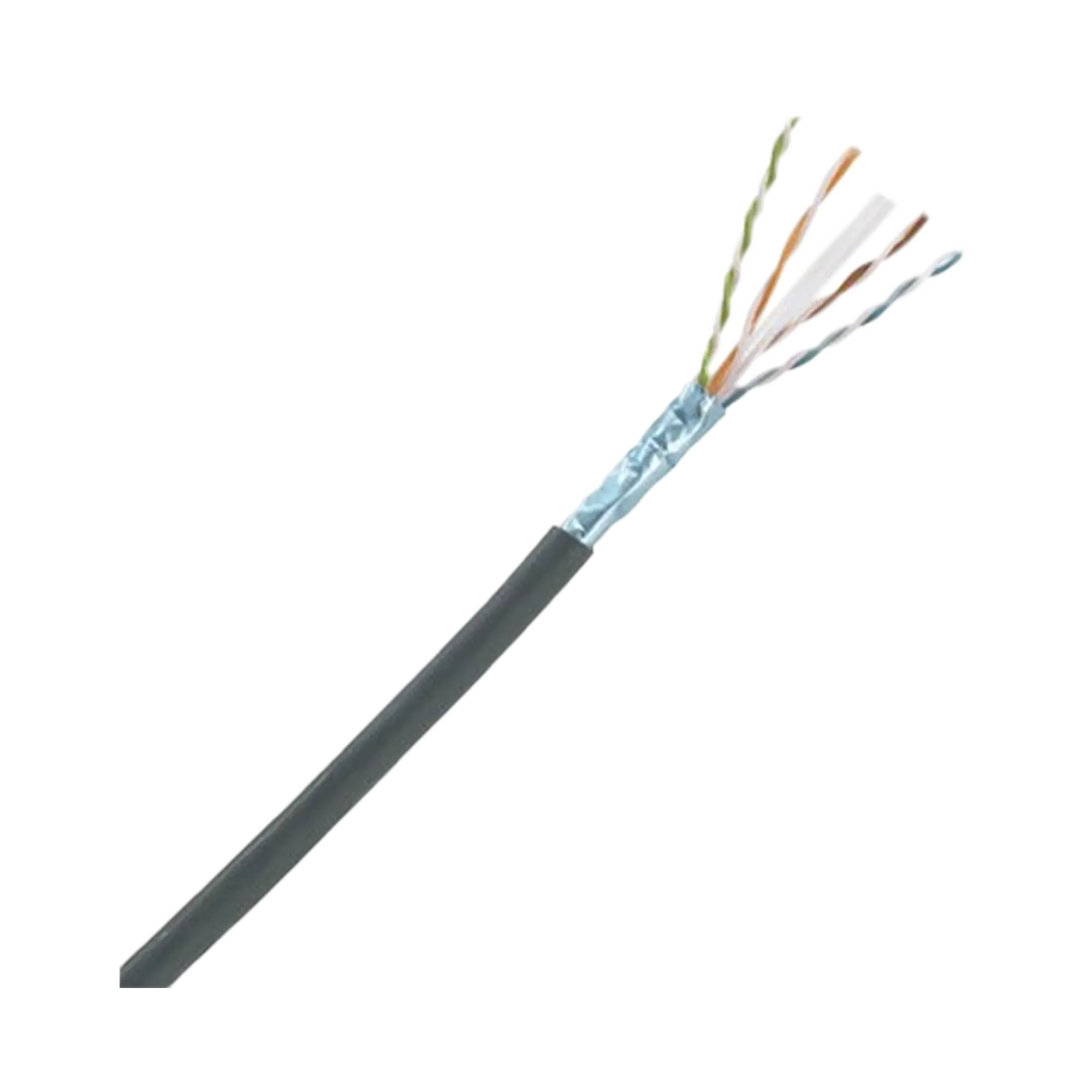 Bobina de Cable Planta Externa con Gel, de 4 pares, Cat6A, UTP, Color Negro, 305m