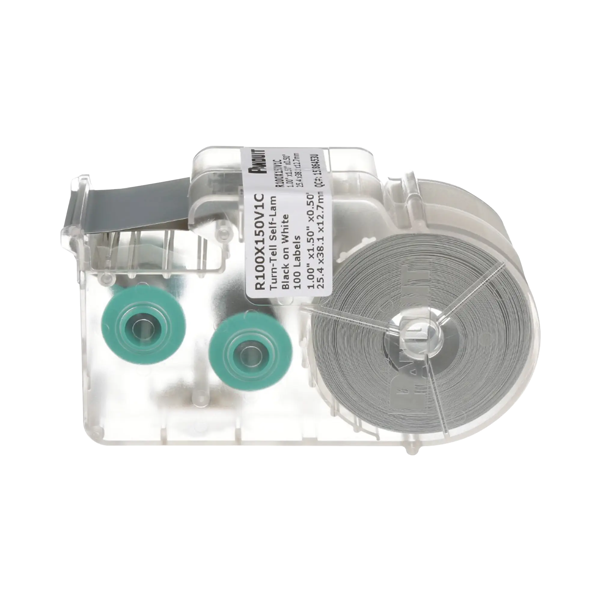 Casete de 100 Etiquetas Autolaminadas Turn-Tell, Con Rotación para Mejor Visibilidad, para Cables de Redes de Cobre o Fibra Óptica, de 5.5 a 7.1 mm de Diámetro