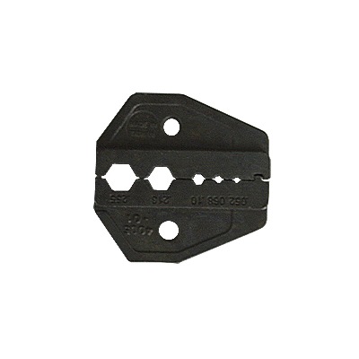 Mordaza para Plegar Conectores de Anillo en RG-58/U, RG-59/U, RG-142/U, RG-8/X en tamaños 0.052″, 0.068″, 0.100″, 0.213″ y 0.255″.
