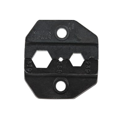 Mordaza para Plegar Conectores de Anillo en RG-58/U, RG-59/U y RG-62/U en tamaños 0.228″, 0.068″ y 0.305″.