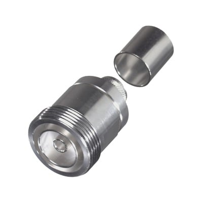 Conector DIN 7-16 Hembra de Anillo Plegable para LP600, LMR-600, 7977A.