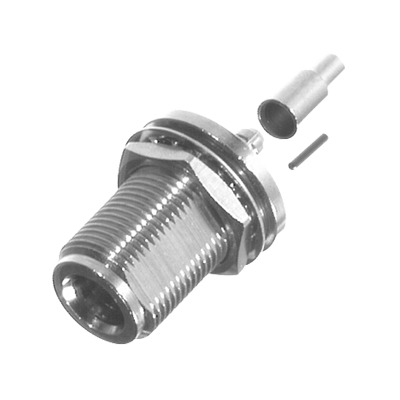 Conector N Hembra de Montaje Trasero/Panel (Chasis) de Anillo Plegable para ensamblar (0.130″) en cables tipo RG-316/U, 84316.
