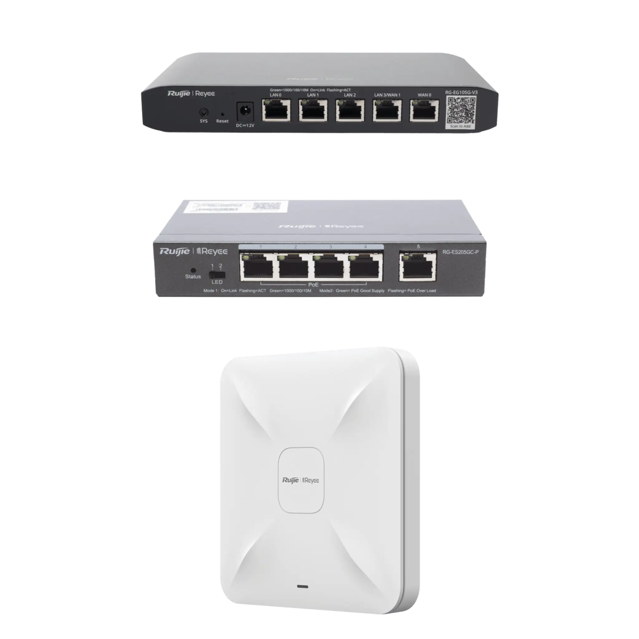 Equipos Ruijie DEMO Ideal para Probar Integraciones de Redes y WiFi 5 con CCTV
