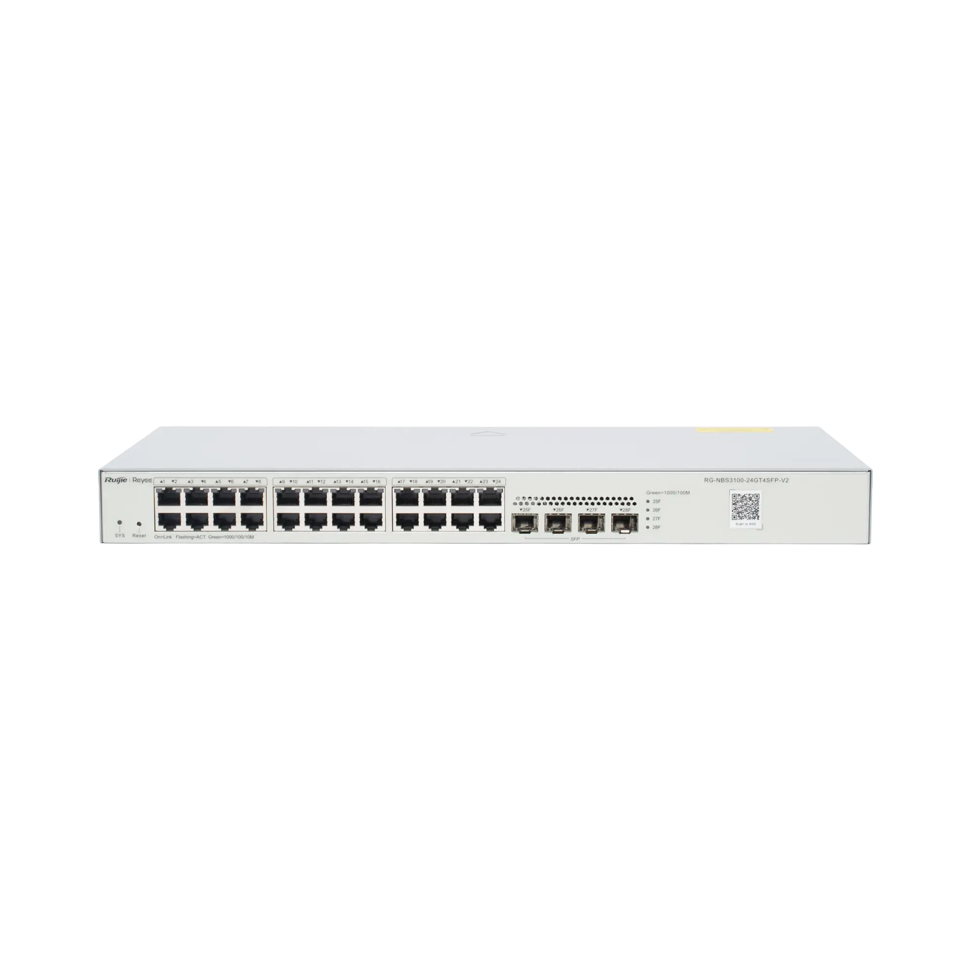 Switch Administrable L2, 24 Puertos Eth 1G, 4 puertos SFP 1G, Administración Remota en la Nube.
