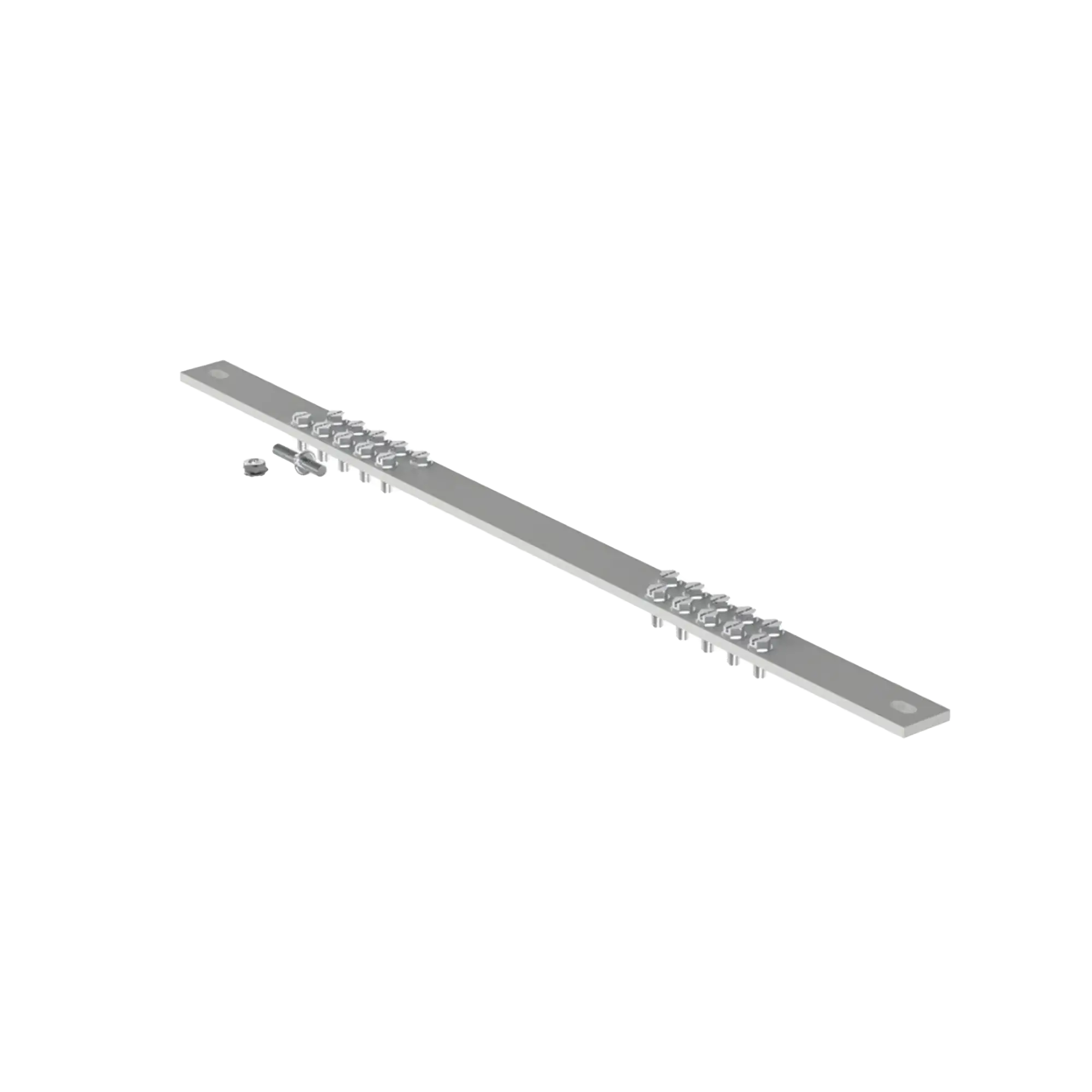 Barra de Conexión a Tierra, Para Rack de 19", Con 20 Orificios Para Conexión Rápida de Equipos, Incluye 20 Tornillos # 12-24 x 1/2" Instalados