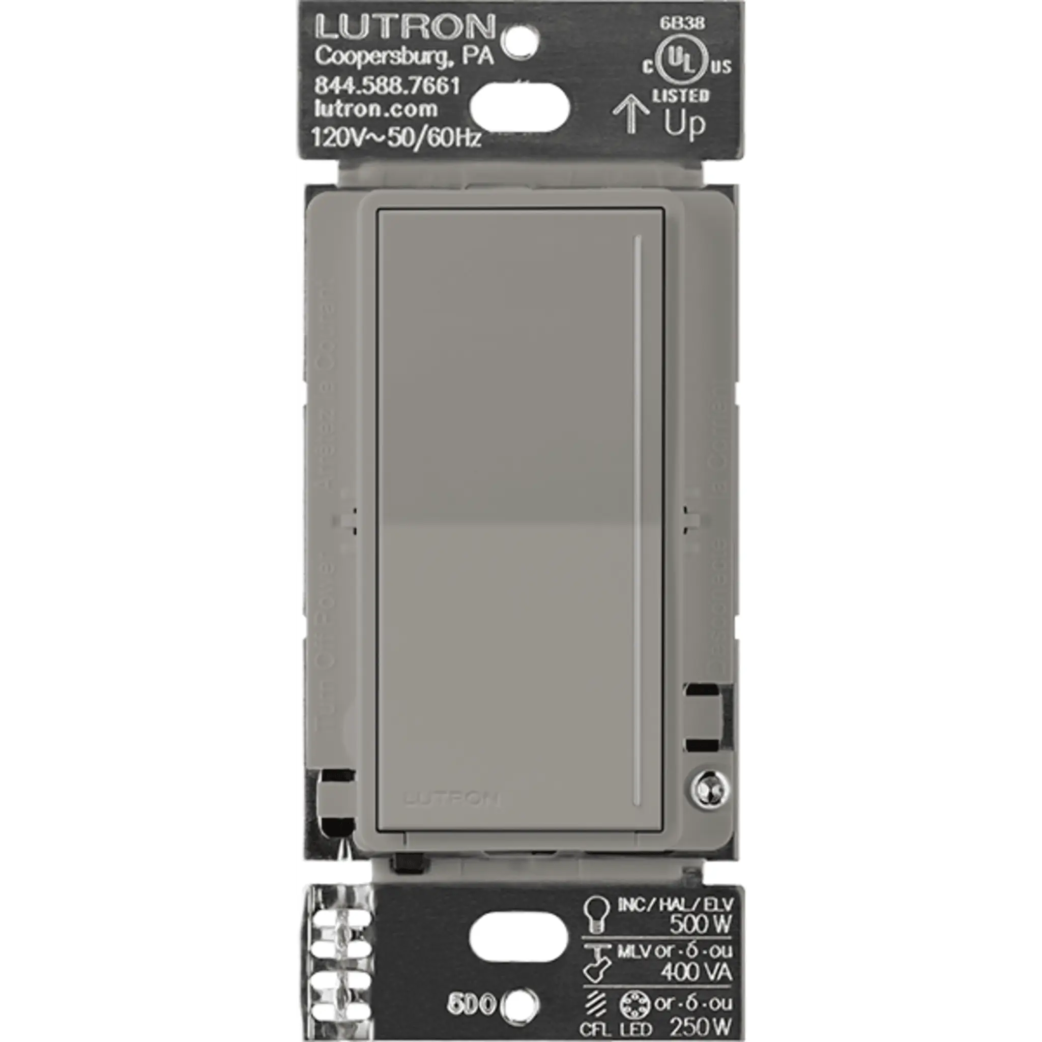 (RadioRa3) Atenuador táctil Sunnata Dimmer PRO color cobblestone, requiere cable neutro / soporta 250W LED
