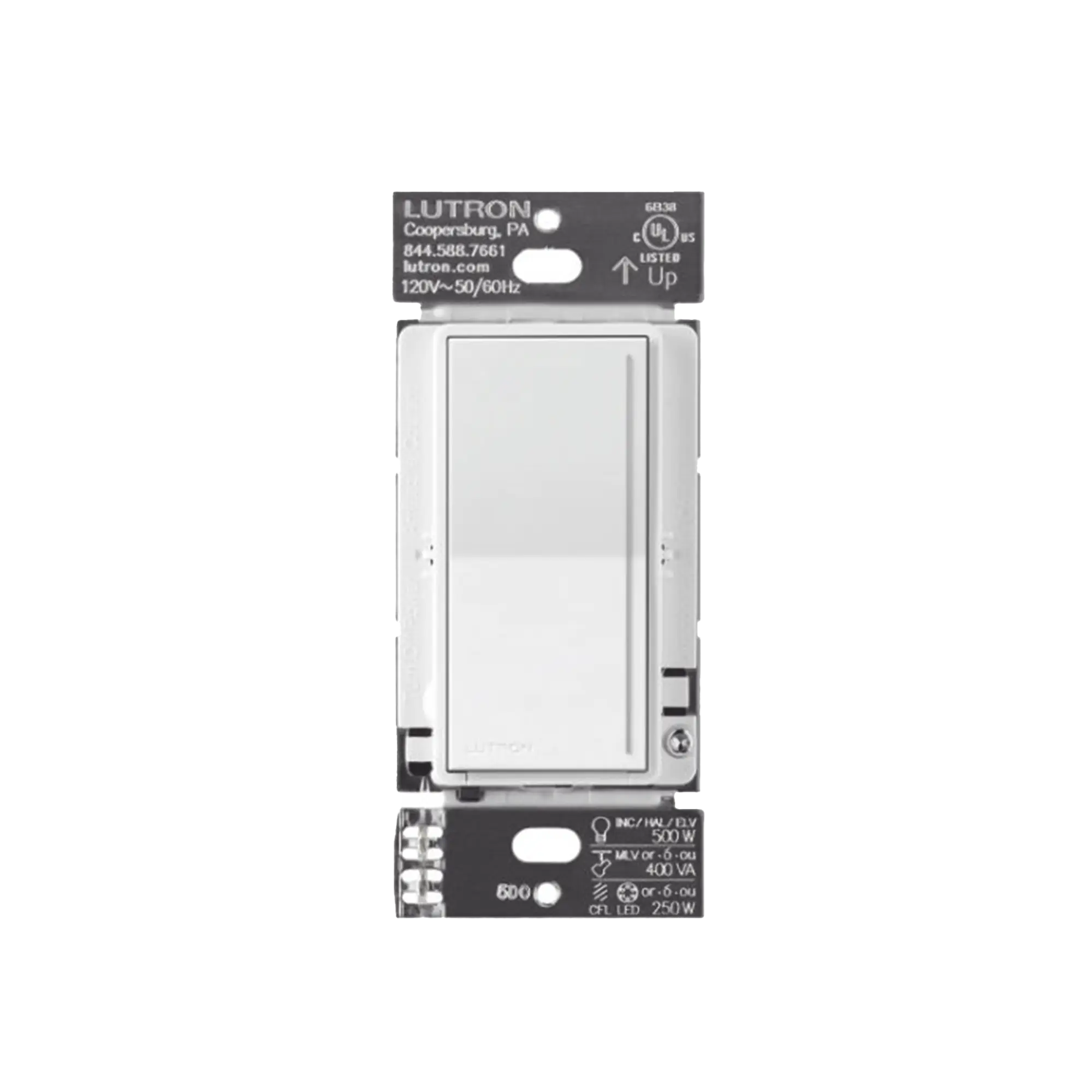 (RadioRa3) )Atenuador (dimmer) Auxiliar de pared, compañero de atenuadores multilocación. Usar en 3 vÃas o escalera.