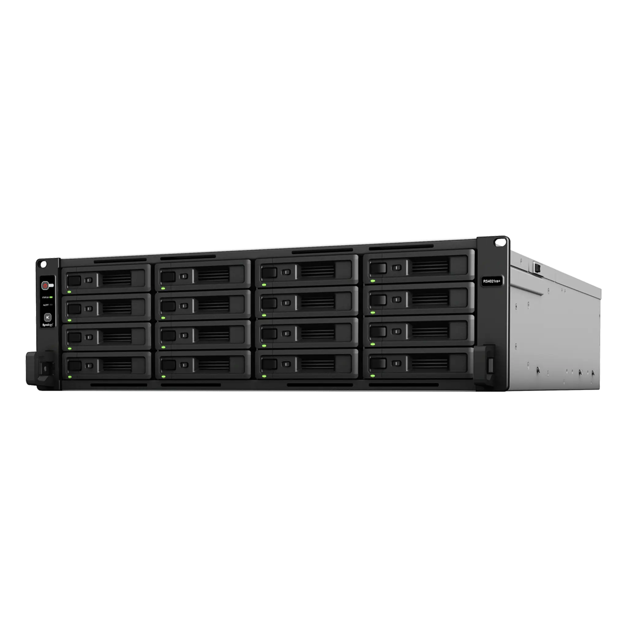Servidor de Almacenamiento Synology RackStation RS4021xs+ | 16 BahÃas | Procesador Intel Xeon D-1541 de 8 Núcleos | Memoria 16 GB Ampliable a 64 GB | RAID F1, 0, 1, 5, 6, 10 | 403,000 IOPS | 6,200 MB/s Lectura Secuencial | EnergÃa Red
