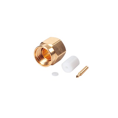 Conector SMA Macho para cable Semi-Rígido de 0.085″ de Diámetro, Oro/ Oro/ Teflón.