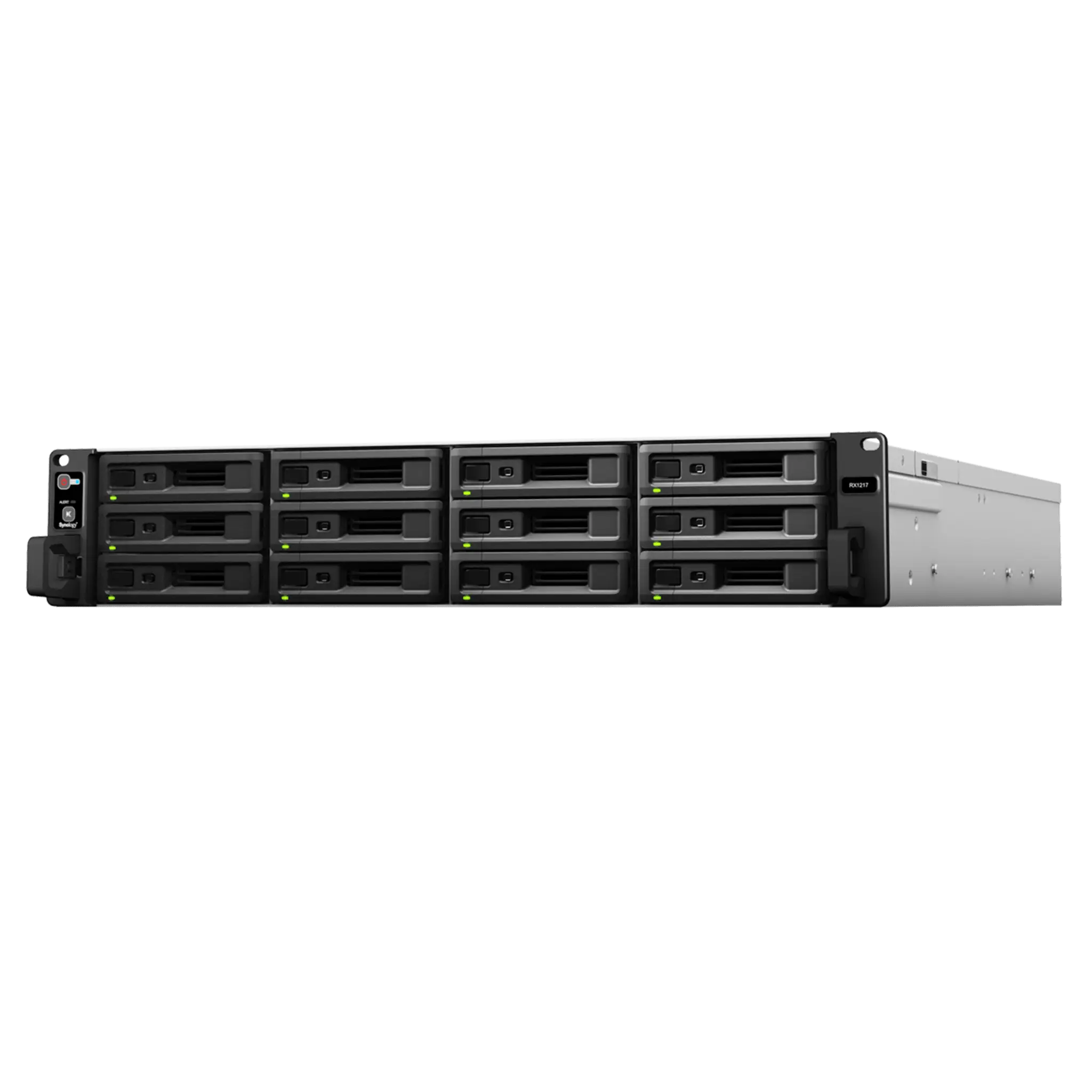 Unidad de Expansión Synology RX1217/RX1217RP | 12 Bahías de Disco | Compatible con SATA 3.5” y 2.5” | Expansión de Volumen en Línea | Fuentes de Alimentación Redundantes (RX1217RP) | Administración con