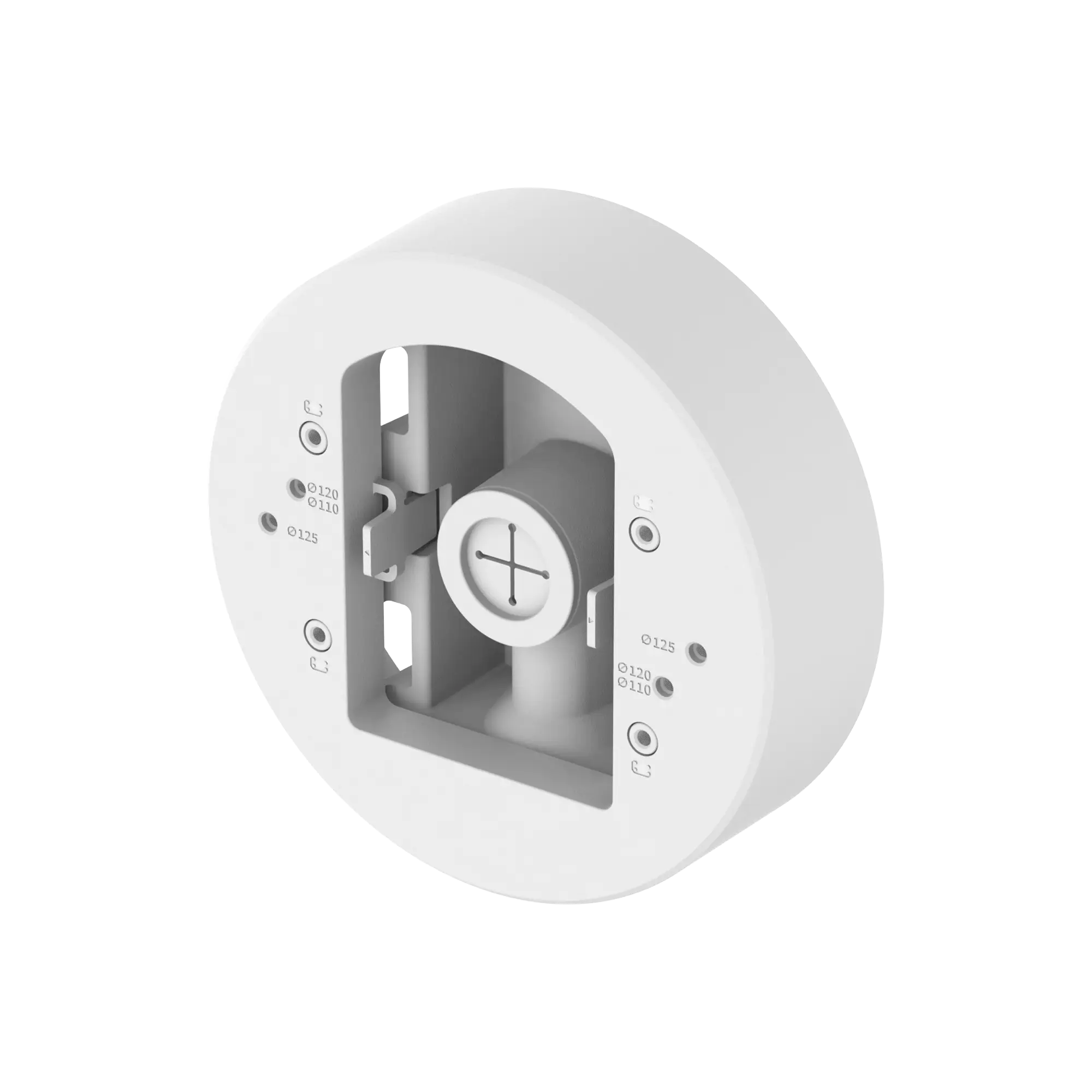 Montaje adaptador para instalacion en poste de camaras Domo y Bala serie X o P marca Hanwha