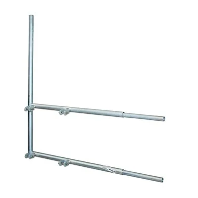 Brazo tipo «F» para tramos STZ-45G, galvanizado por inmersión caliente.
