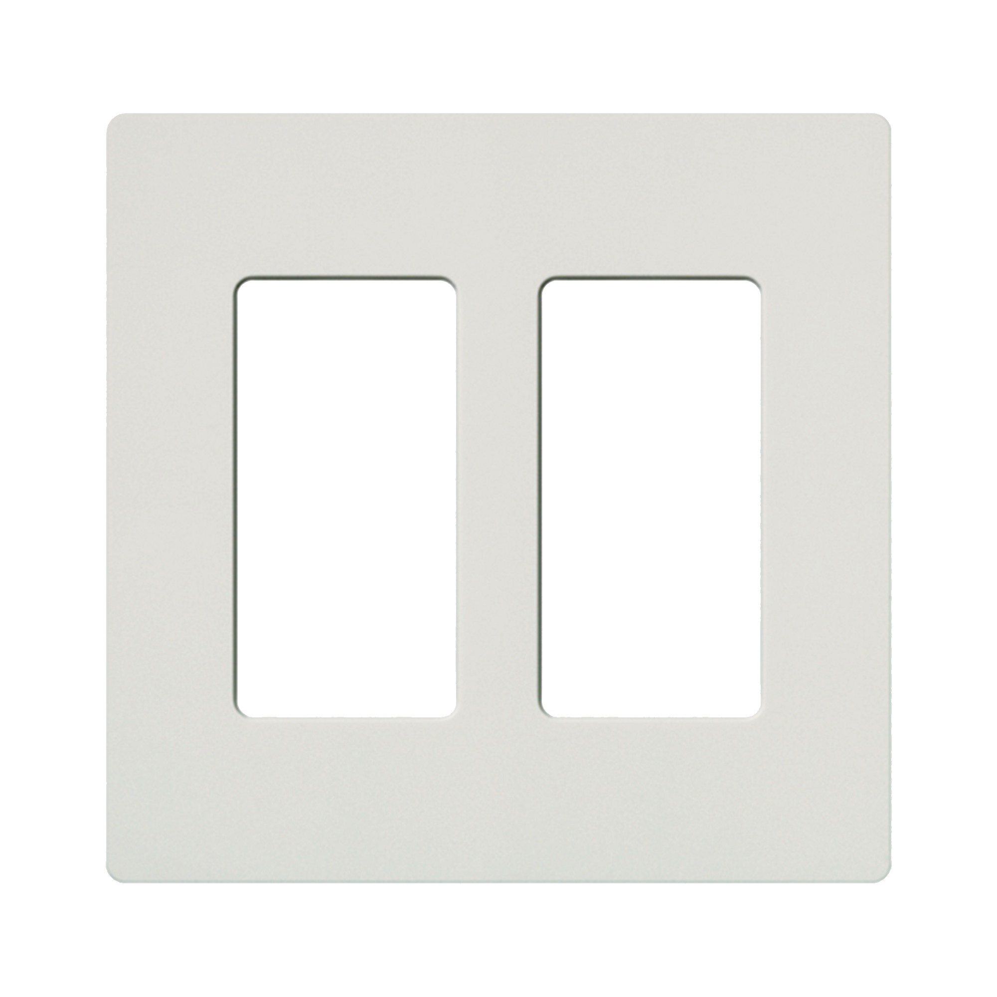 Tapa Color Blanco Satin Snow para interruptor o dimmer Lutron, 2 gang, limpio y moderno