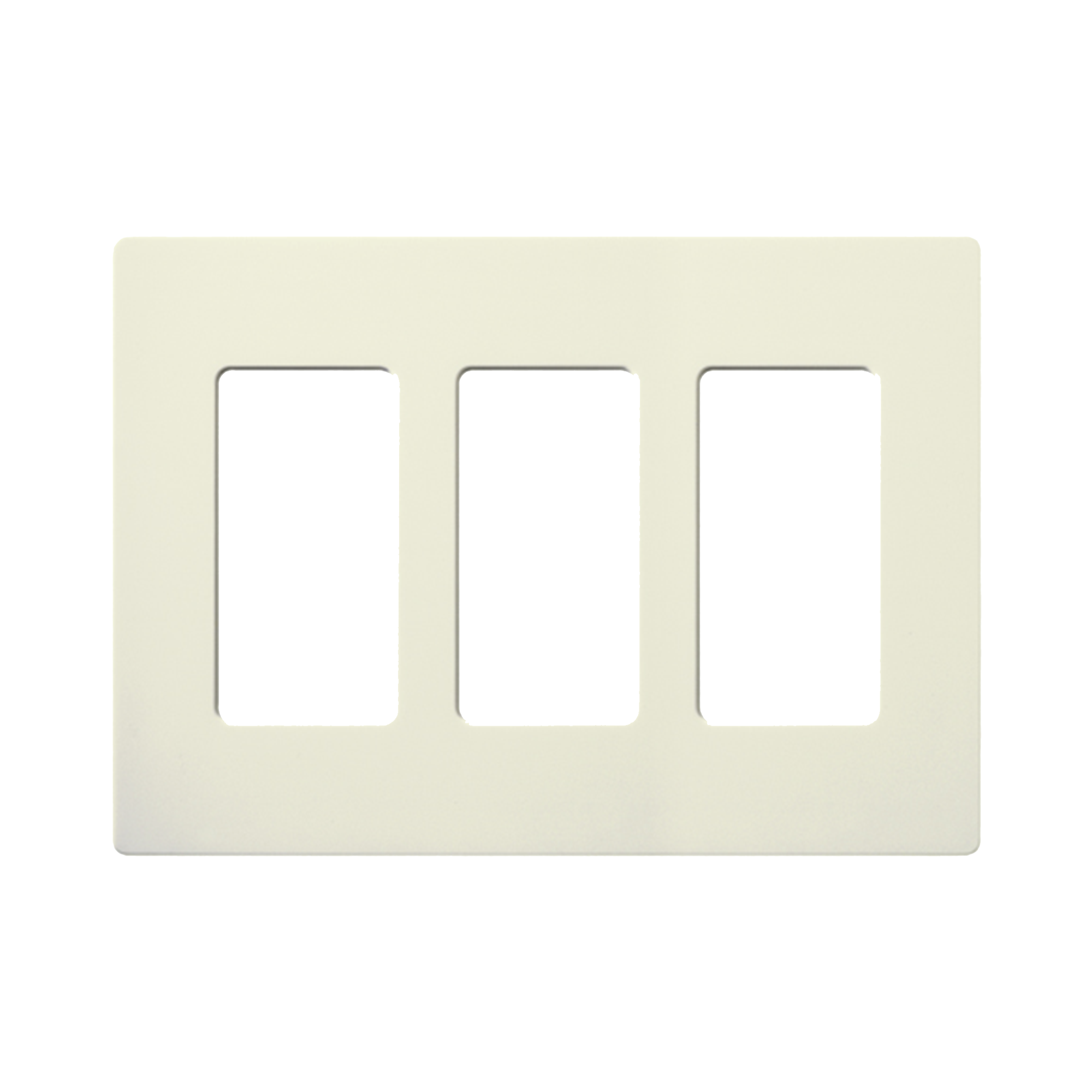 Tapa Color Blanco Biscuit para interruptor o dimmer Lutron, 3 gang, limpio y moderno