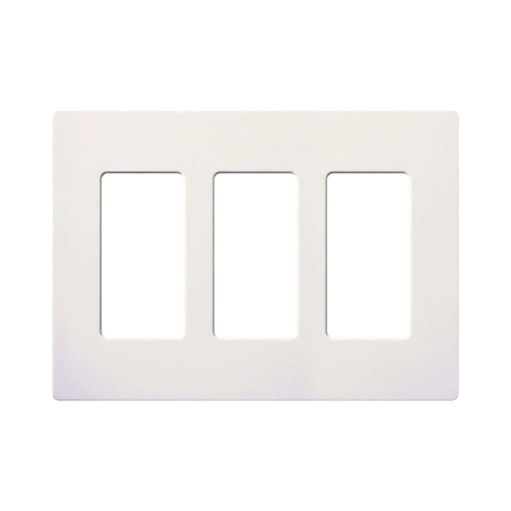 Tapa Color Blanco Snow para interruptor o dimmer Lutron, 3 gang, limpio y moderno