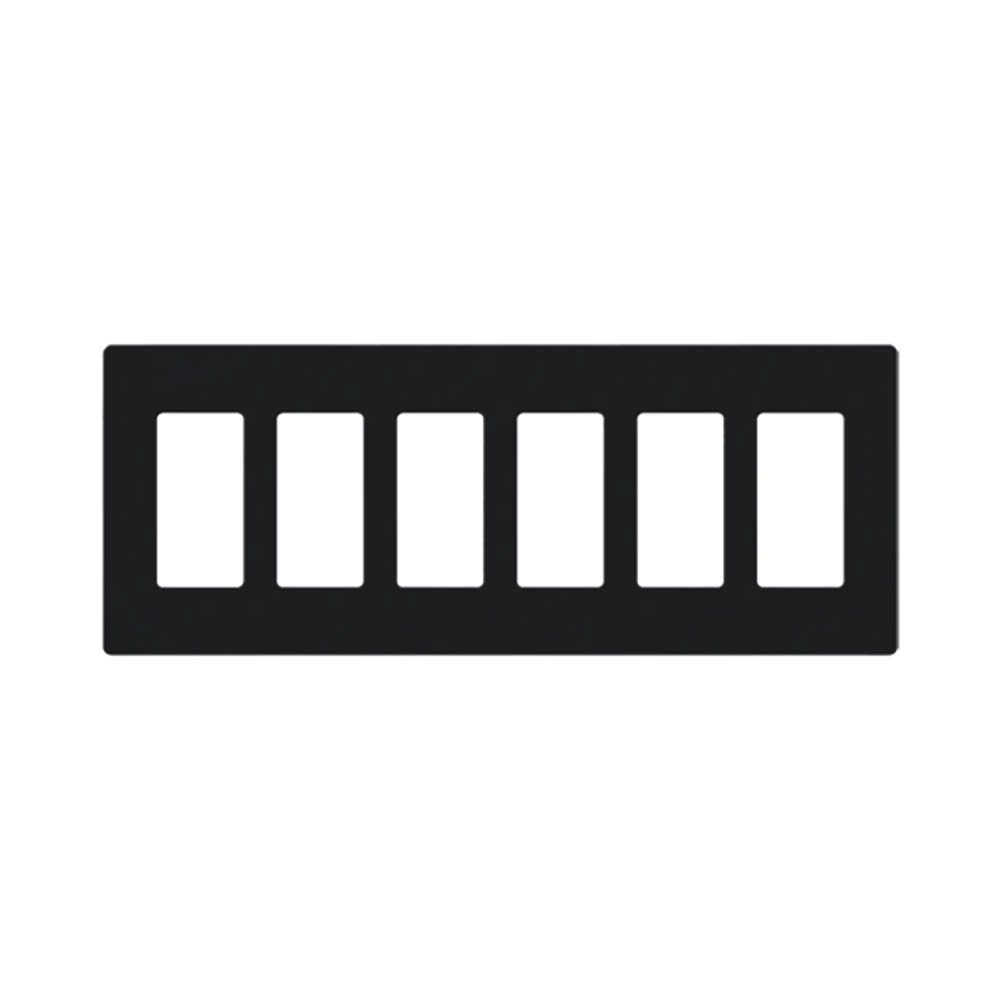 Placa 6 espacios pata dimmer o apagadores Lutron